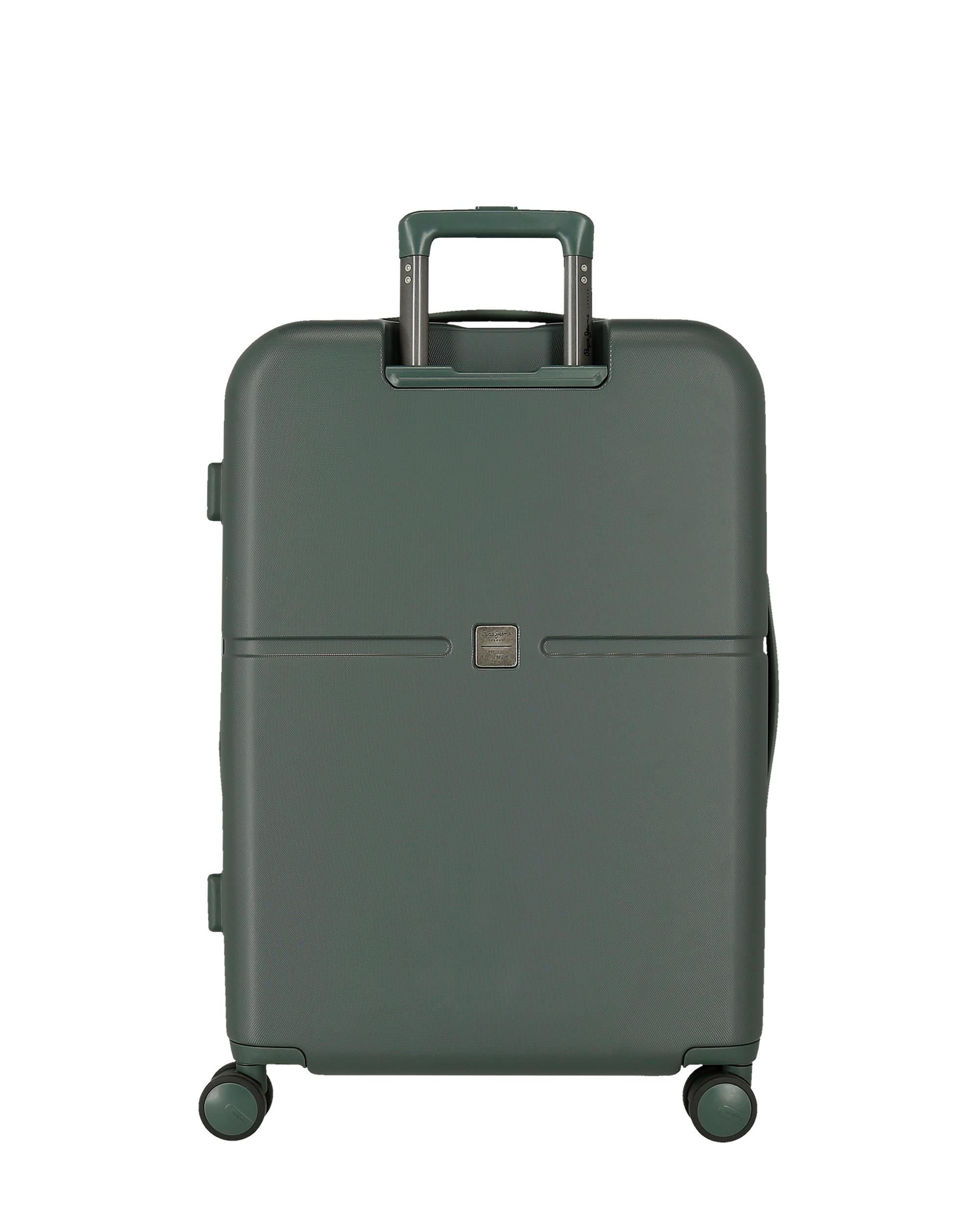 Maleta mediana Accent rígida expandible con capacidad de 79L - Pepe Jeans - Verde oscuro Verde oscuro-3