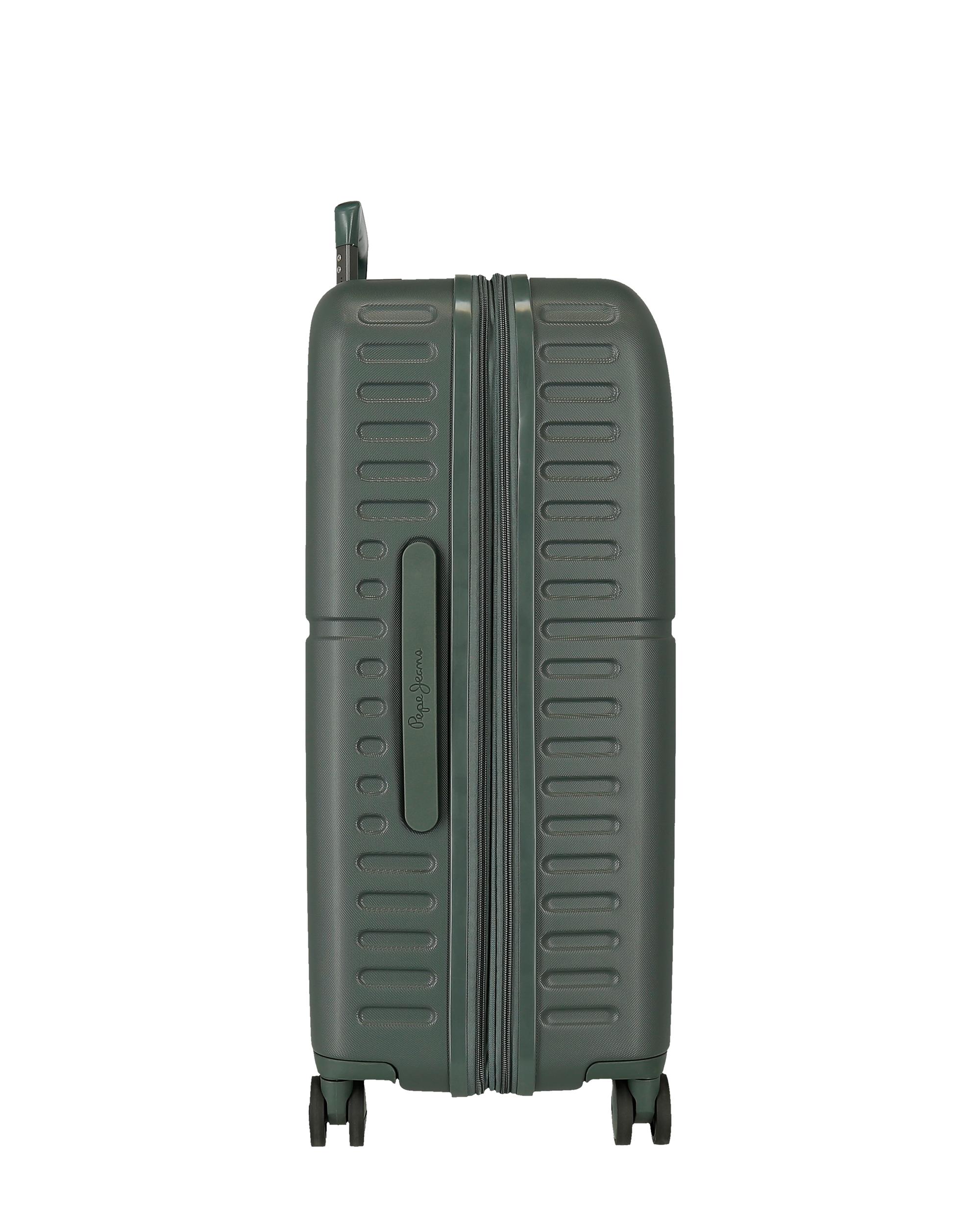 Maleta mediana Accent rígida expandible con capacidad de 79L - Pepe Jeans - Verde oscuro Verde oscuro-4