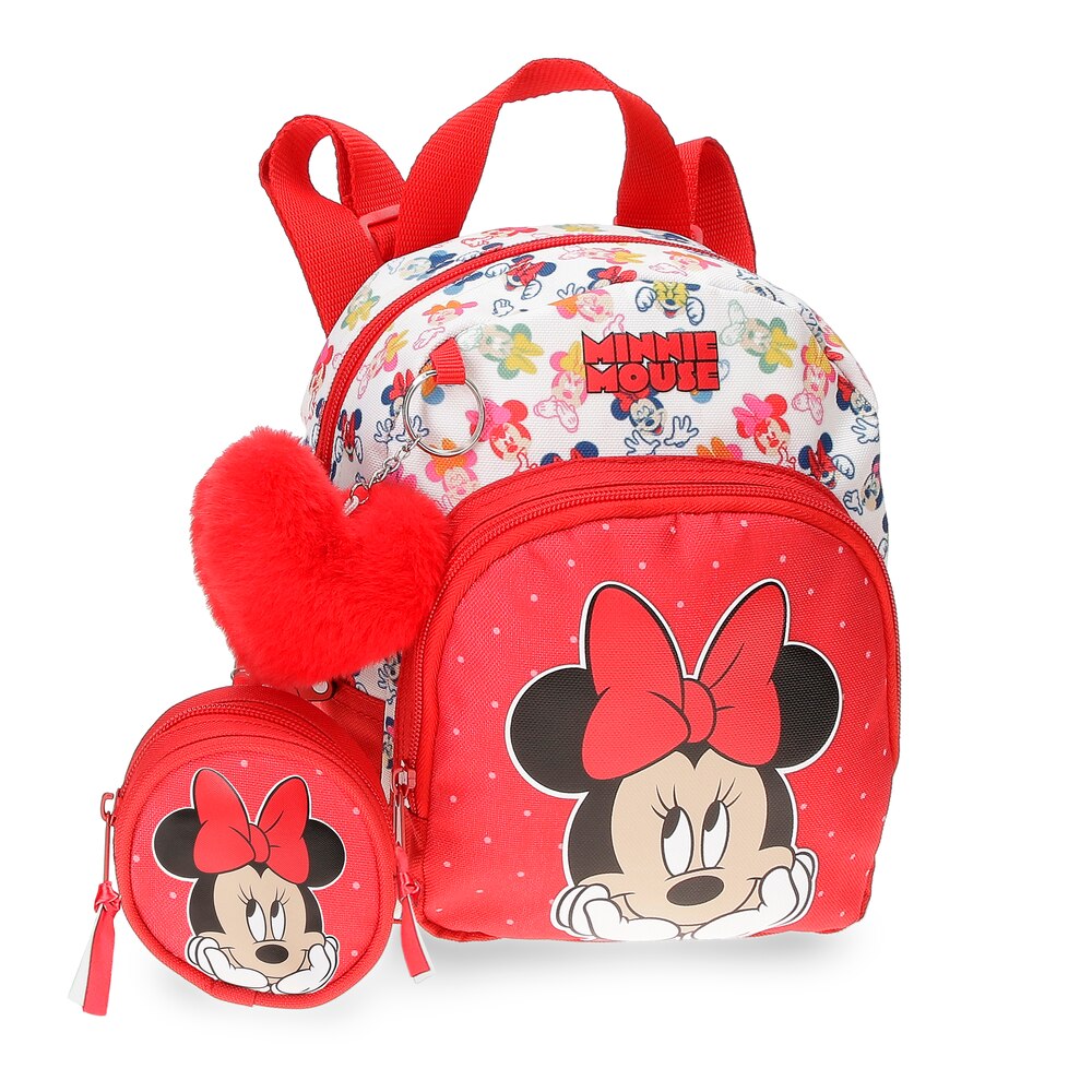 Mochila Guardería Minnie diva multicolor 19x23x8 cms poliéster 35l disney 23cm con bolsillo frontal porta chupete