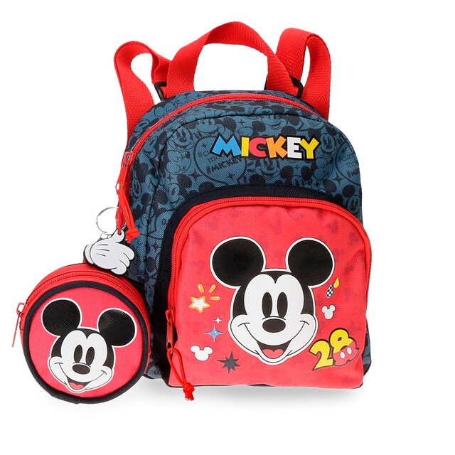 Imagen 0 de Mochila Disney Guardería Mickey Get Moving 23cm con porta chupete