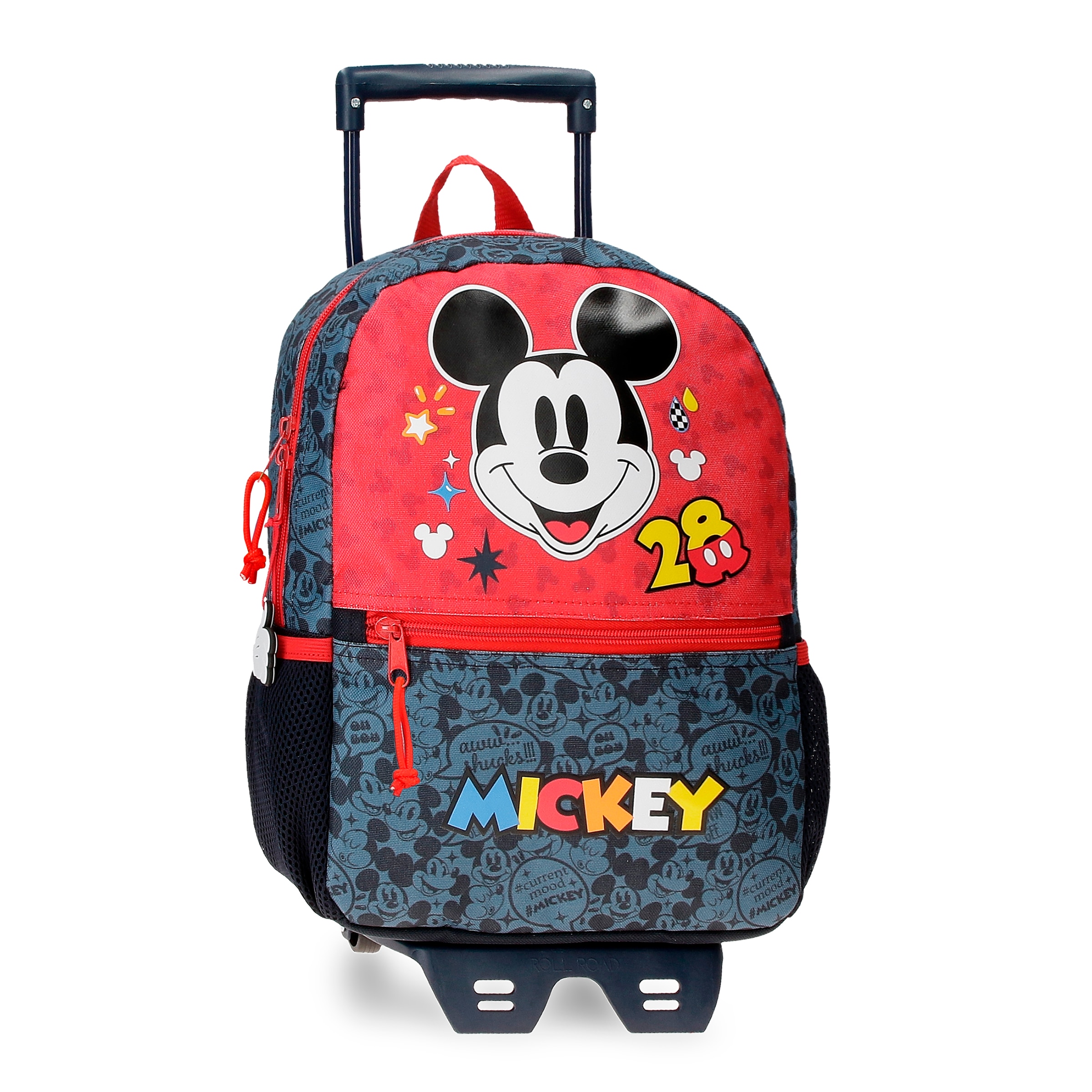 Mochila Disney Mickey Get Moving 32cm con carro.