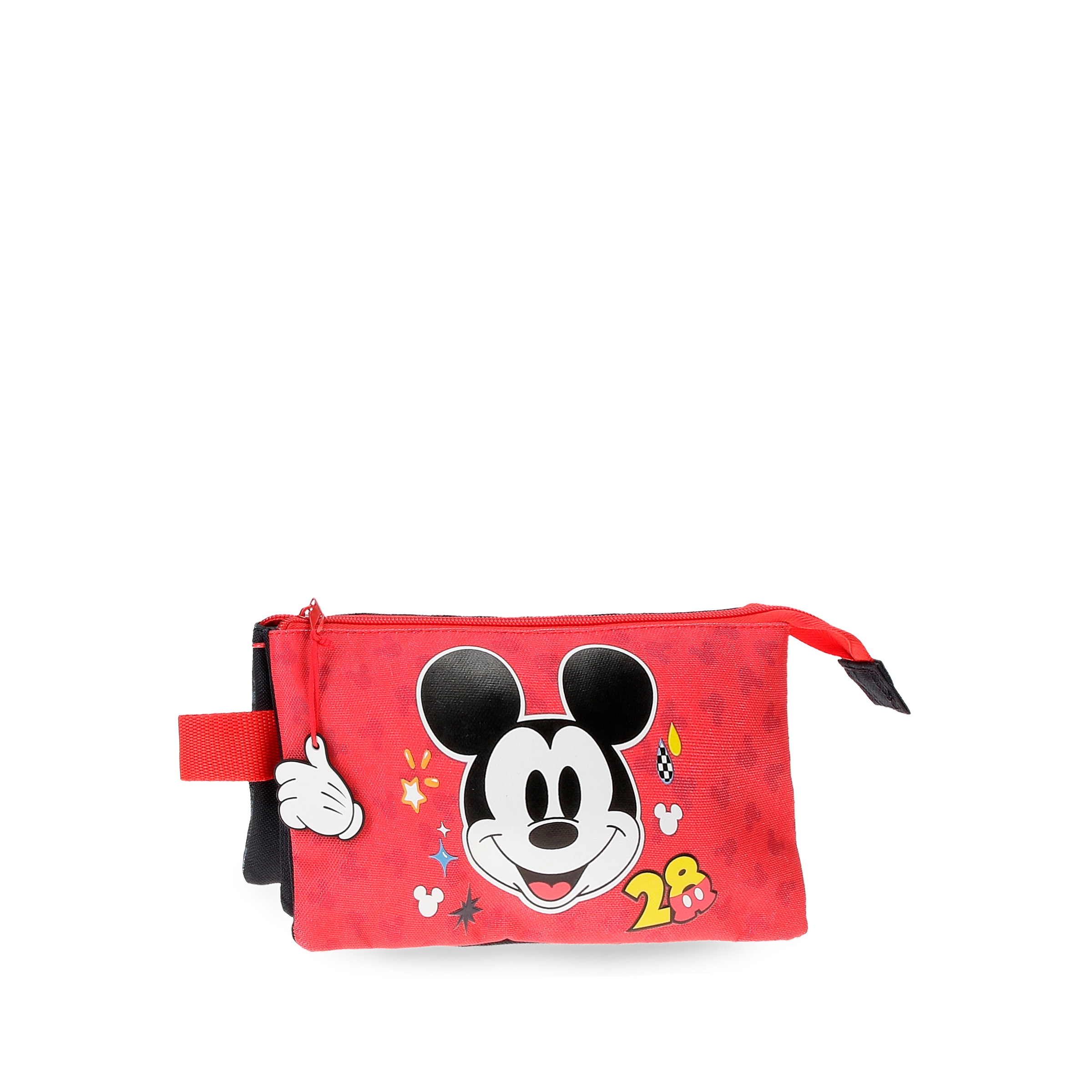 Estuche Disney Mickey Get Moving tres compartimentos.