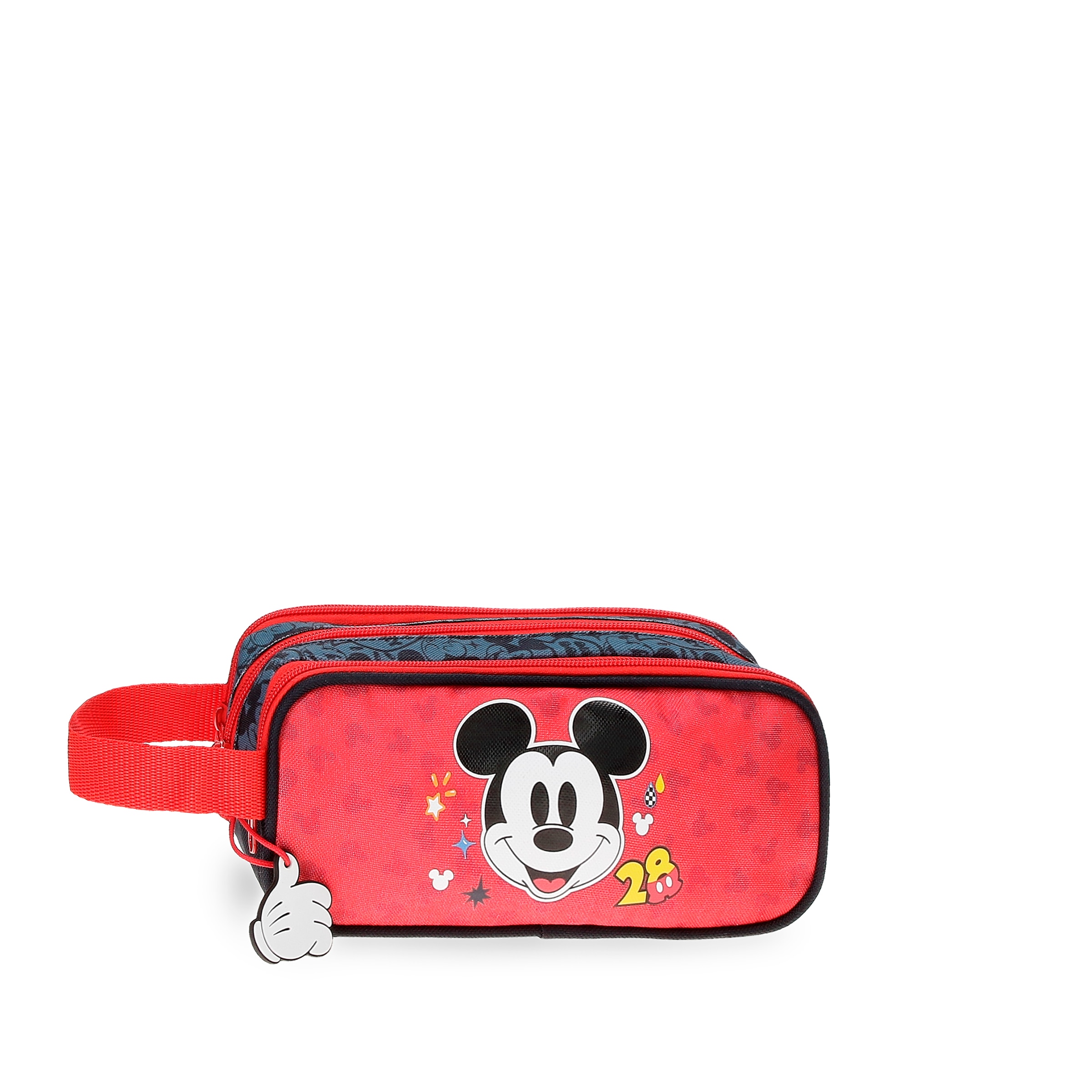 Porta todo para niños Mickey Get Moving triple cremallera.