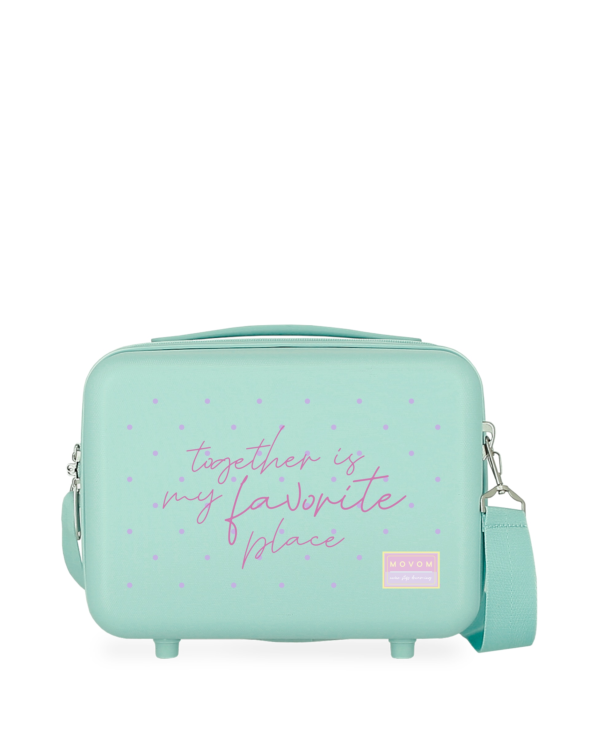 Necessaire Abs My Favourite Place Rígido Adaptável a Trolley com Capacidade de 9l Turquesa-1