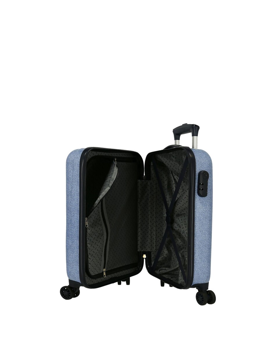 Maleta de cabina Wild Flowers rígida con capacidad de 34L Azul-5