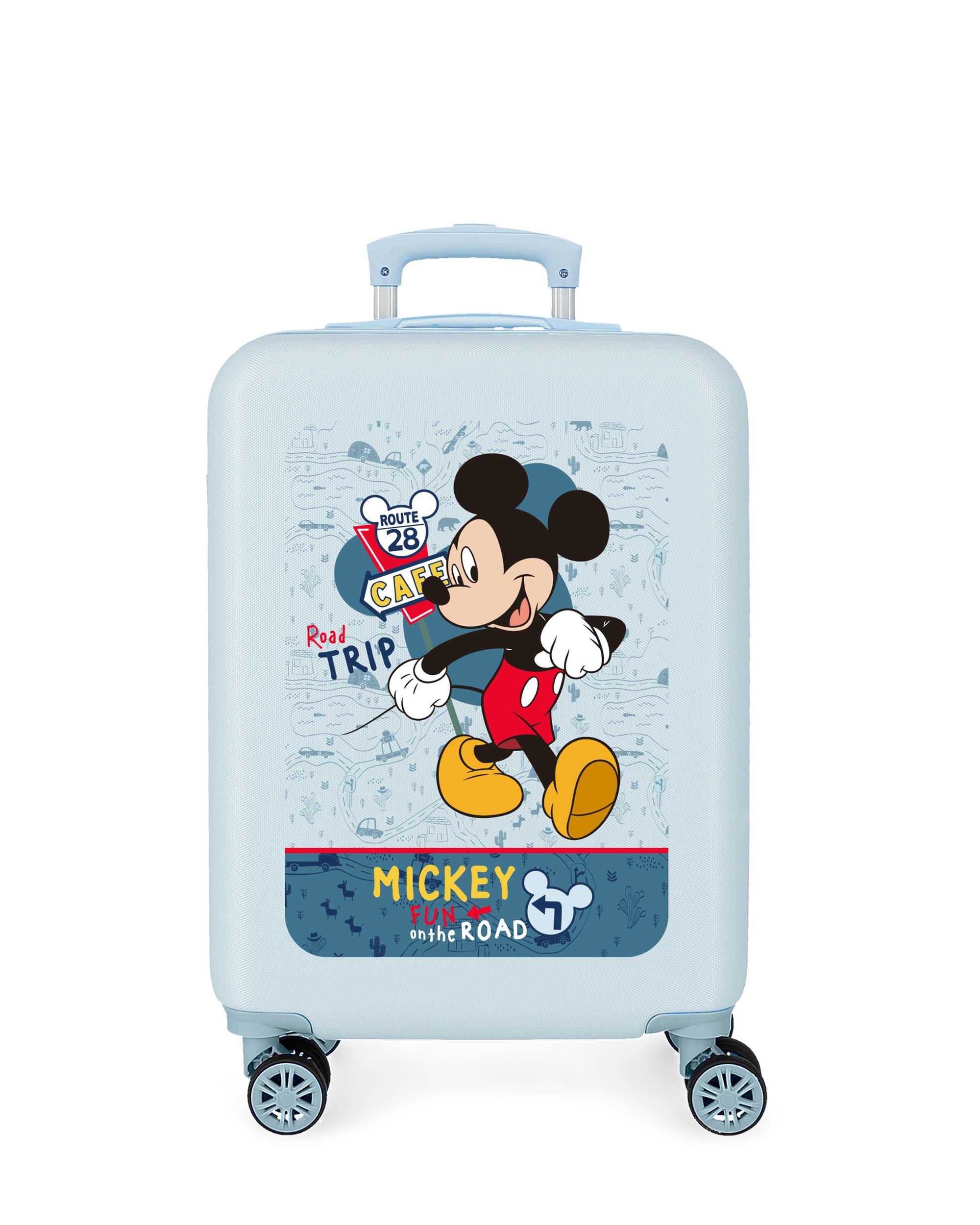 Mala de Cabine Mickey Road Trip 55cm Rígida Azul com Capacidade 34 Litros Azul-claro-1