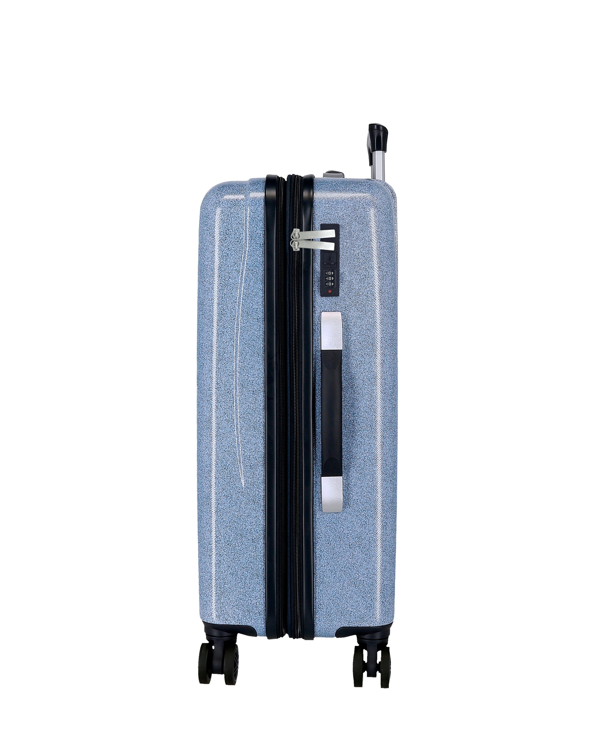 Conjunto de Malas (cabine e Média) Style Rígida com Capacidade de 104l Azul denim-2