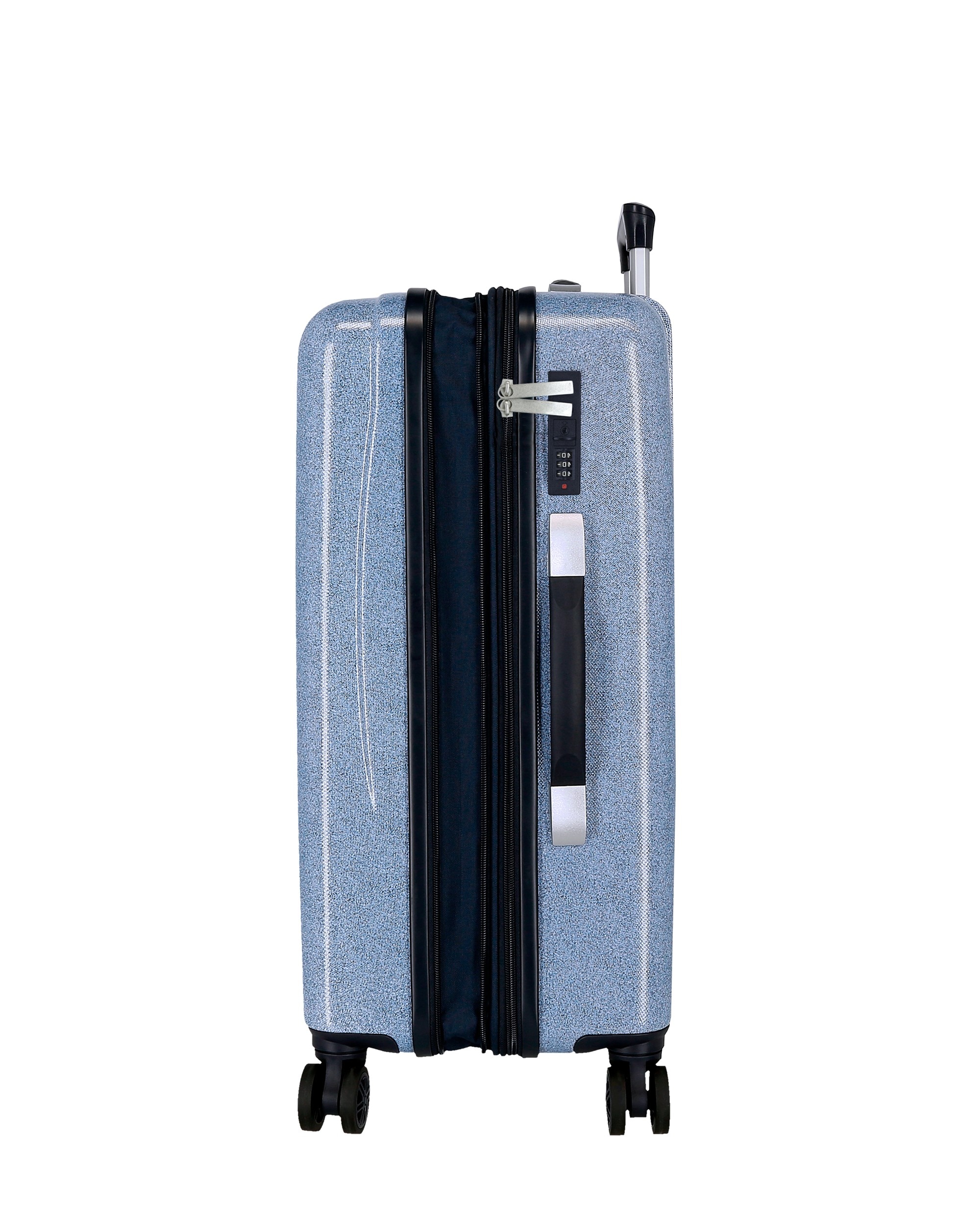 Conjunto de Malas (cabine e Média) Style Rígida com Capacidade de 104l Azul denim-6