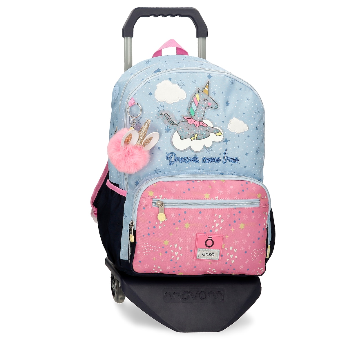 Dreams True Mochila escolar doble compartimento con carro multicolor 32x44x17 cms enso 44cm