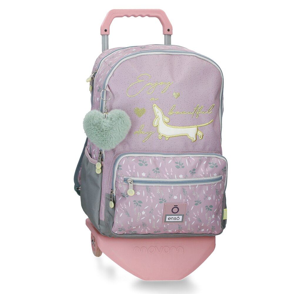 Beautiful Day Mochila escolar doble compartimento con carro morado 32x44x17 cms poliéster 2394l 44