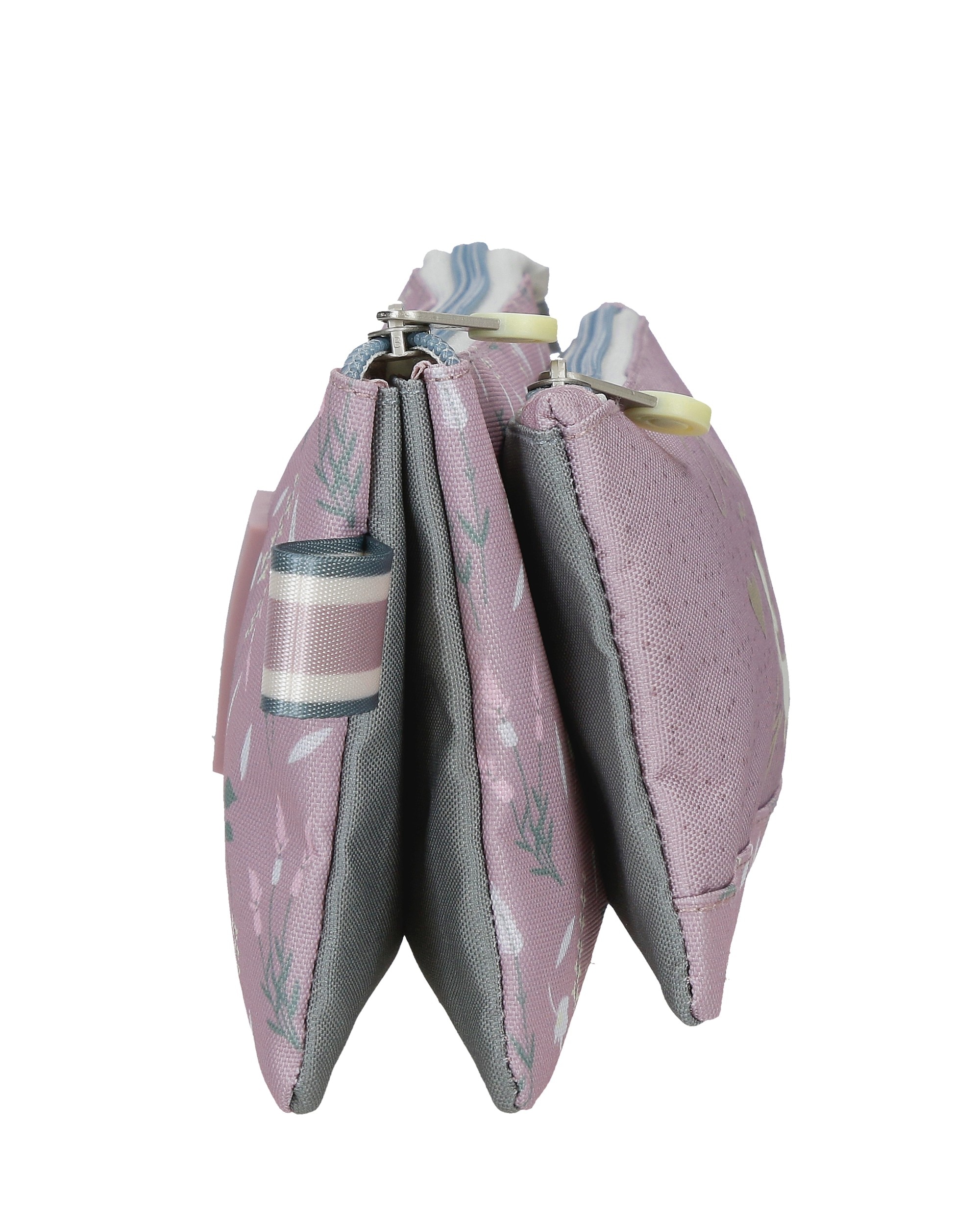 Estuche Enso Beautiful day tres compartimentos con asa lateral Morado-2