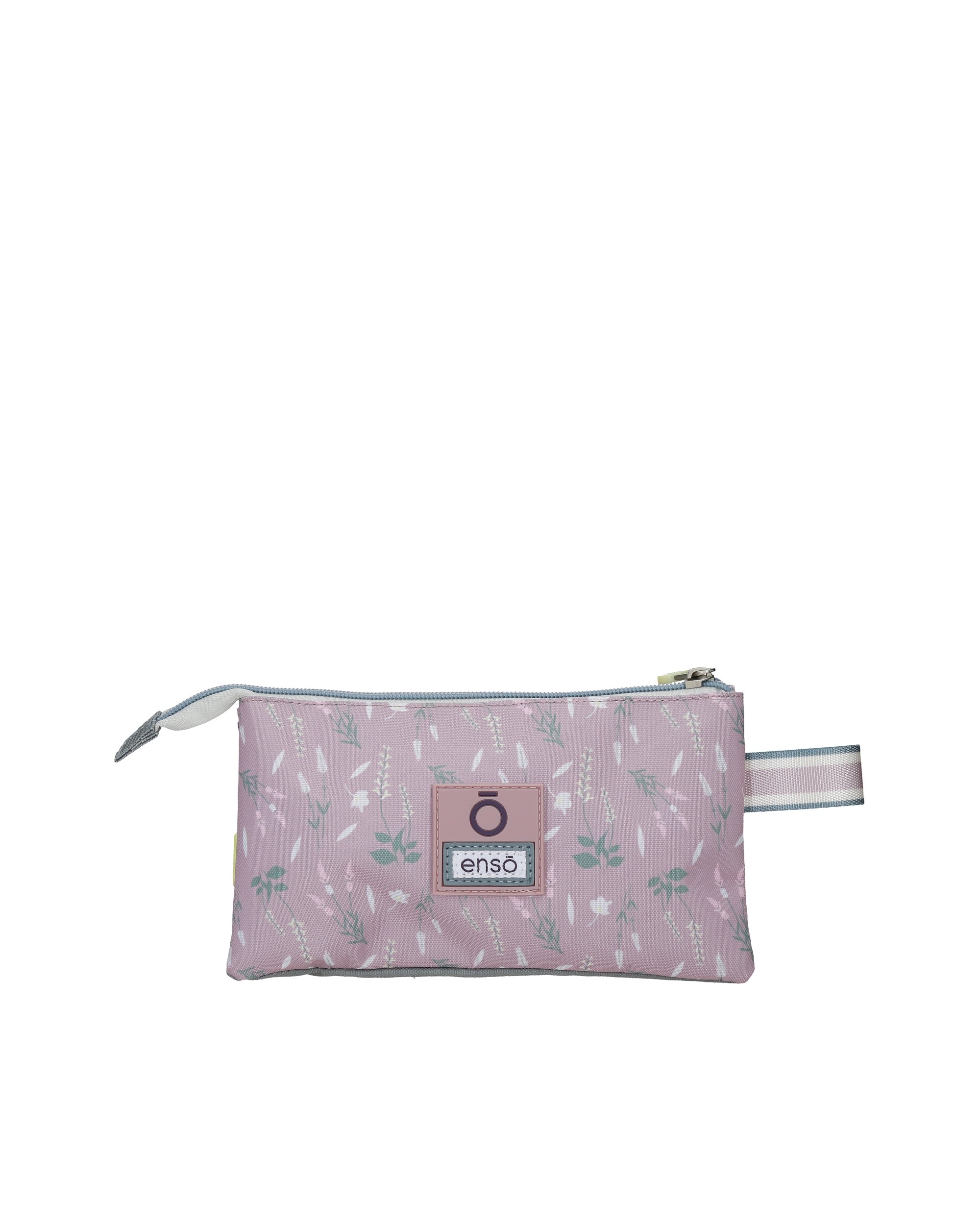 Estuche Enso Beautiful day tres compartimentos con asa lateral Morado-3