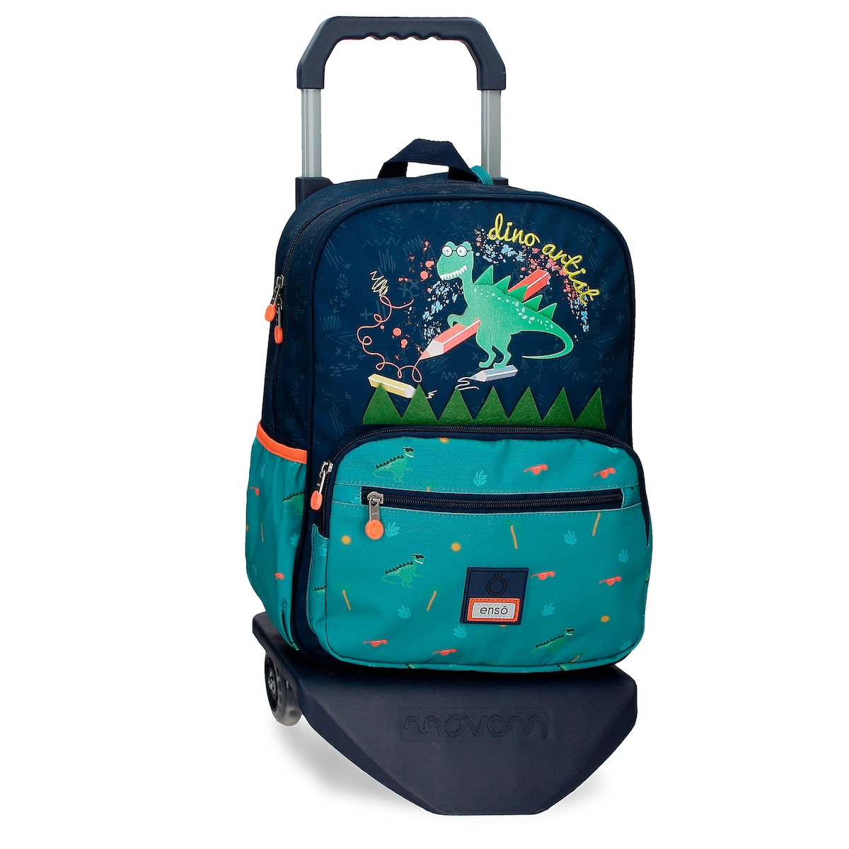 Dino Artist Mochila escolar con carro multicolor 30x38x12 cms poliéster 1368l 38cm