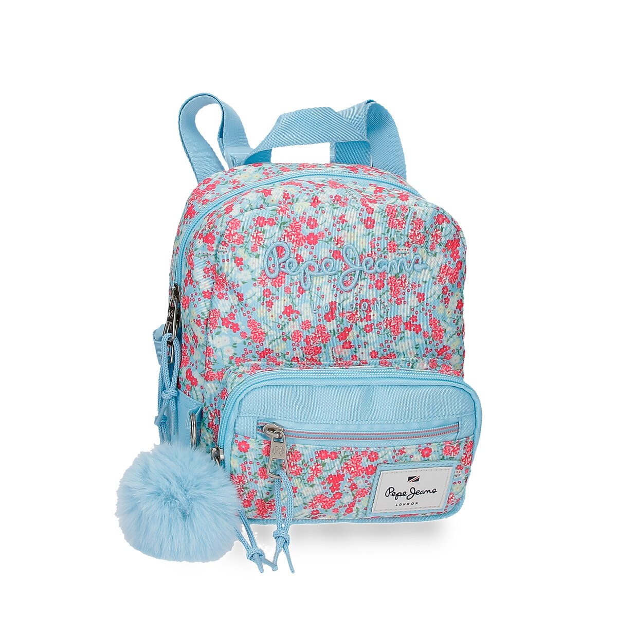 Mochila Casual De niña aide con bolsillos frontales paseo multicolor 19x23x8 cms 961l