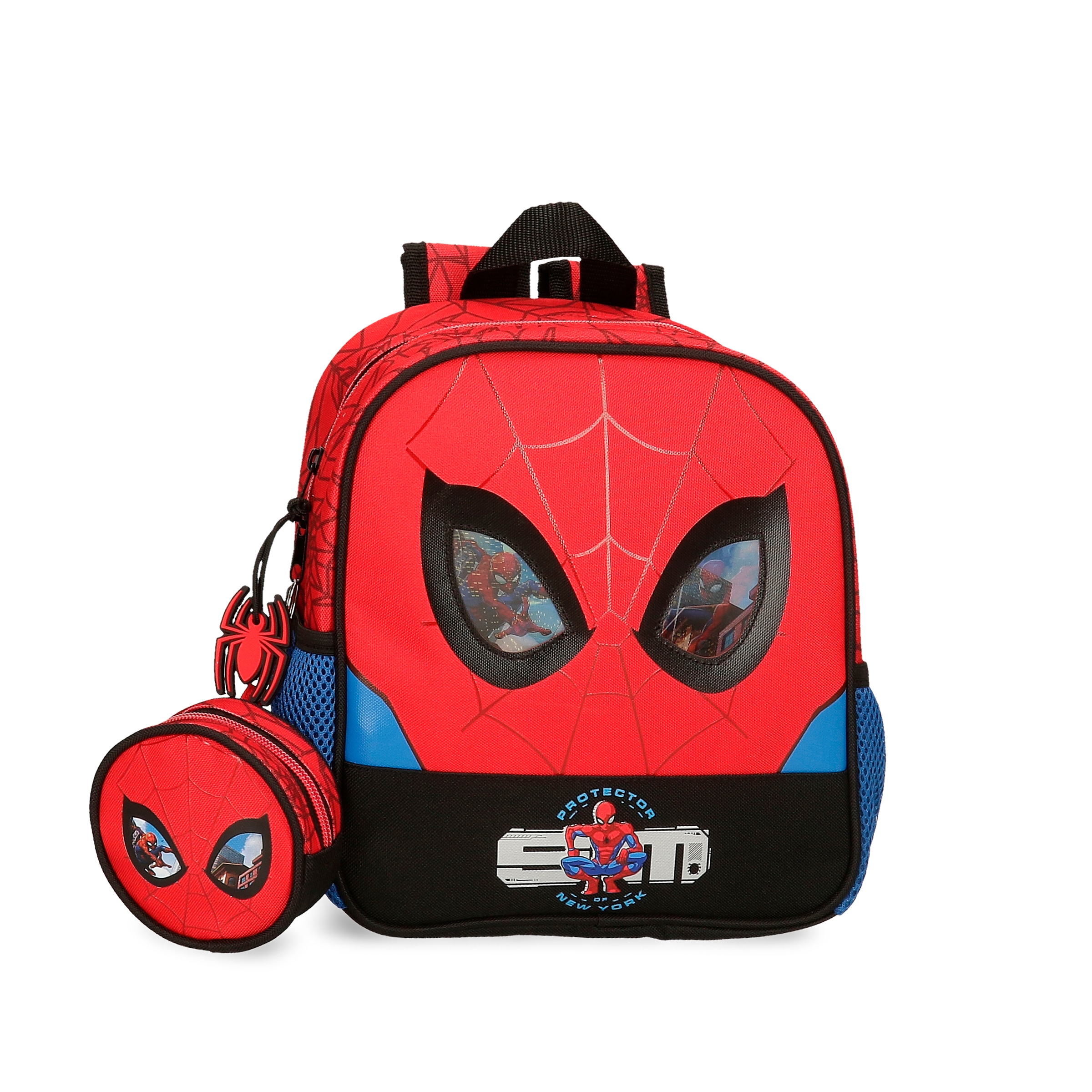 Mochila Guardería para niño Spiderman Protector 25 cm con porta chupete..