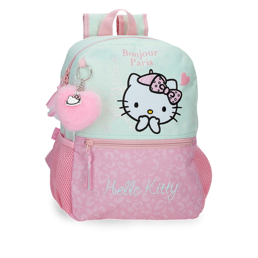 Paris Mochila Escolar rosa 25x32x12 cms poliéster 96l de niña hello kitty 32cm