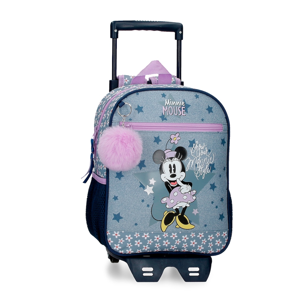 Minnie Style Mochila preescolar con carro azul 23x28x10 cms poliéster 644l 28cm