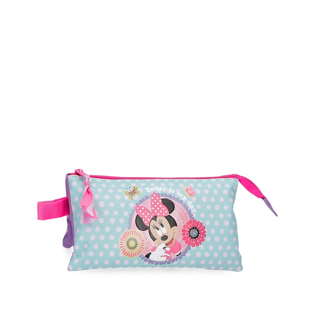 Imagen 0 de Estuche tres compartimentos Minnie Today is my day en morado