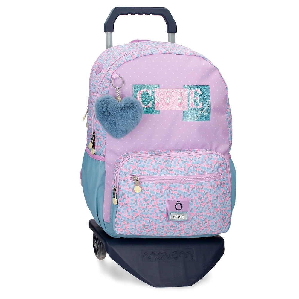 Enso Cute Girl mochila escolar para portátil con carro 156 morado 32x42x15 cms 1882l 42cm