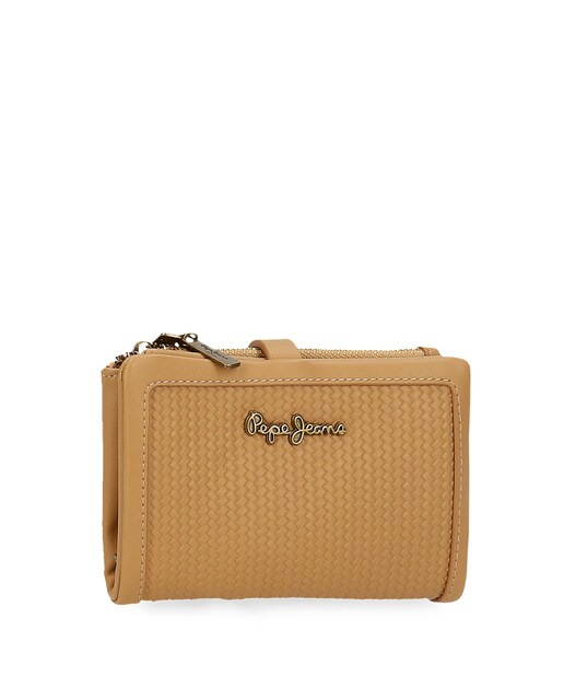 Imagen 0 de Cartera de mujer Lena color beige con monedero extraíble