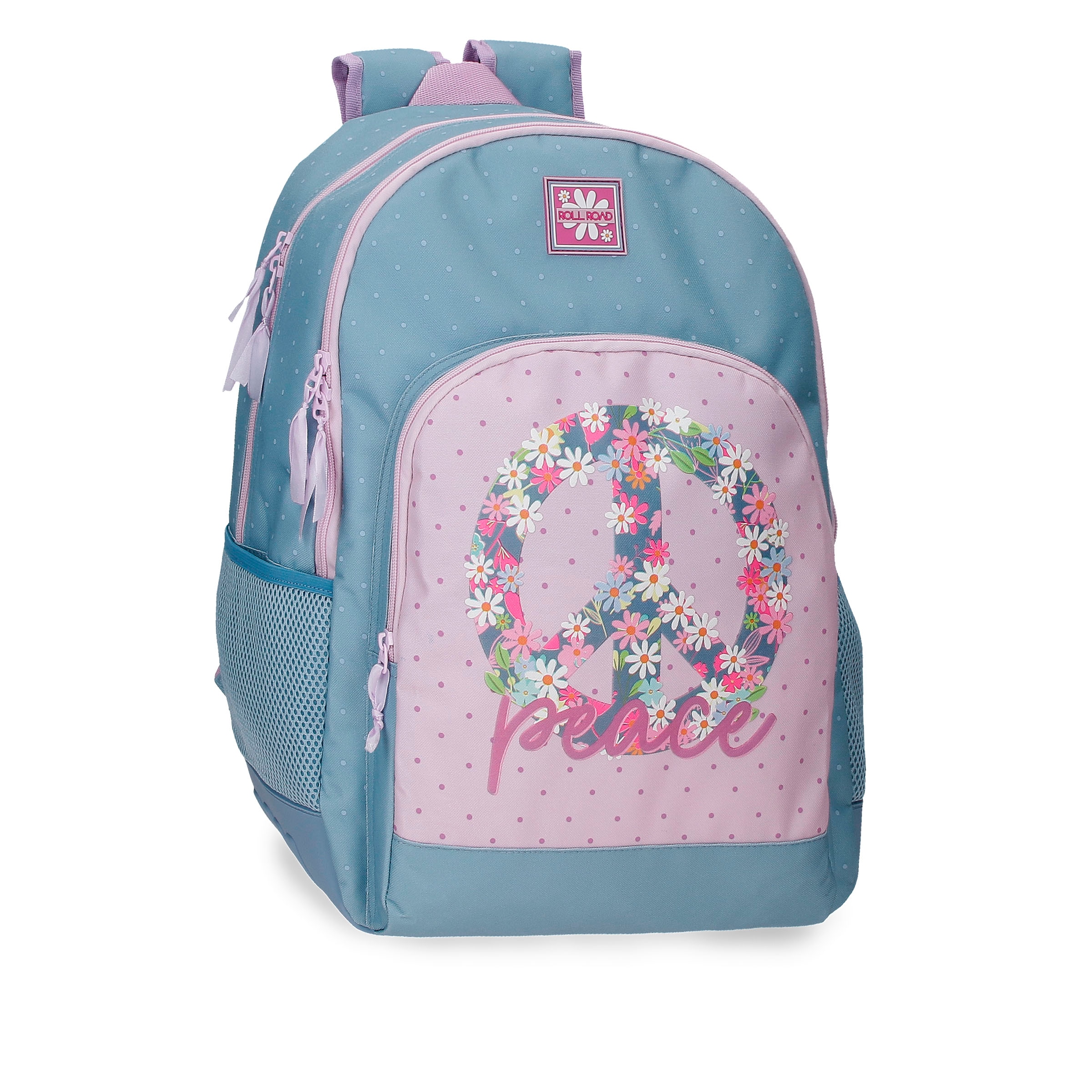 Mochila escolar Roll Road Peace con dos compartimento 46 cm Roll Road El Corte Ingles