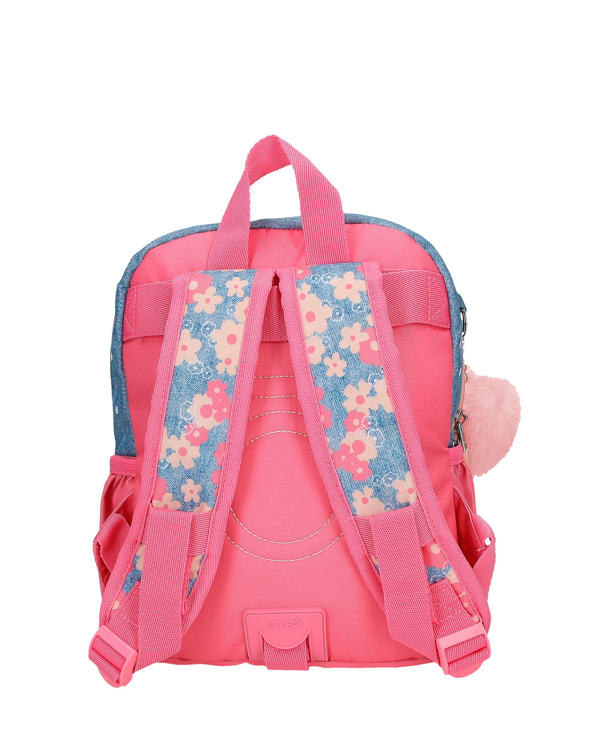 Mochila para niña Enso Little Dreams adaptable con bolsillos laterales 28 cm Rosa-3