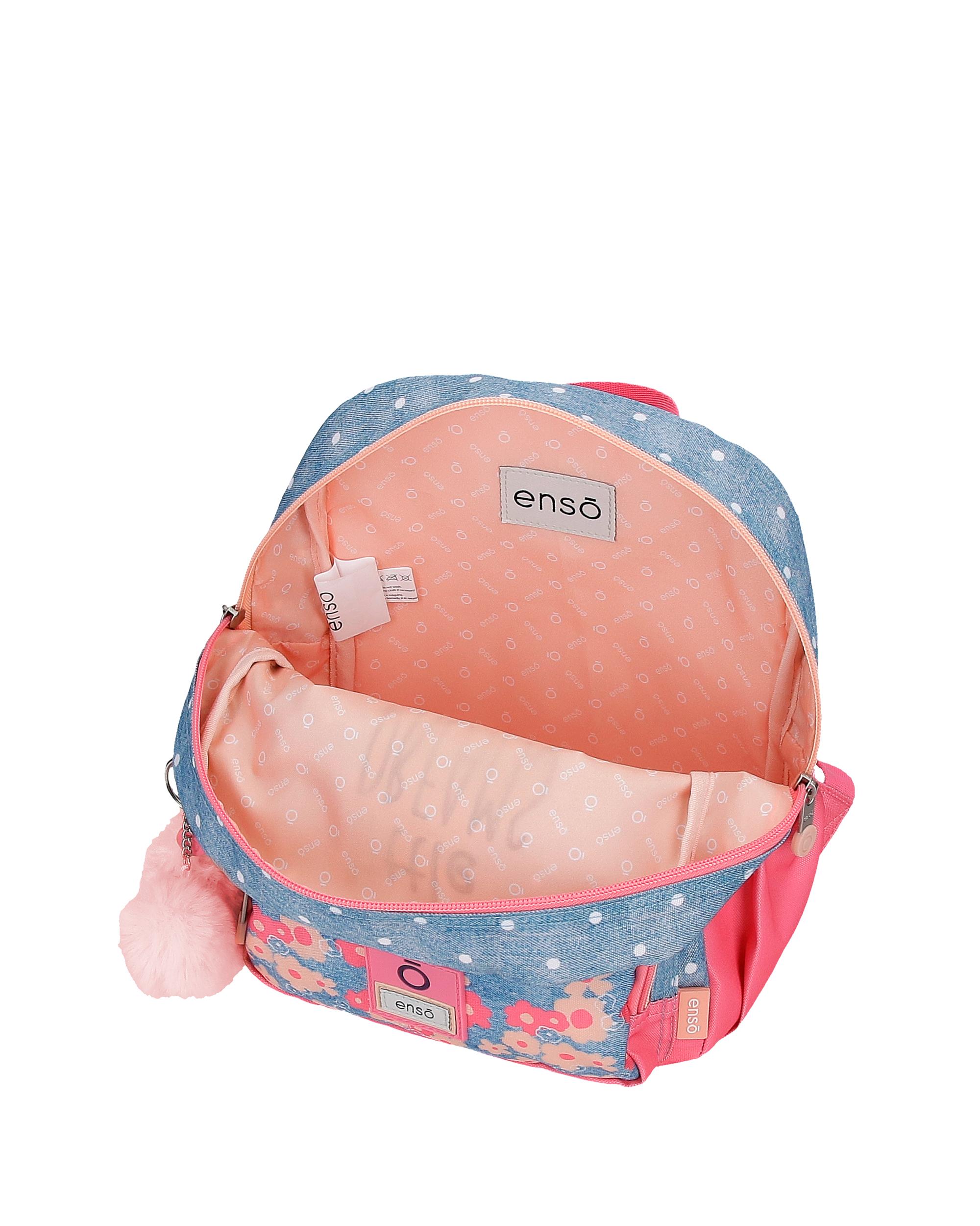 Mochila para niña Enso Little Dreams adaptable con bolsillos laterales 28 cm Rosa-4