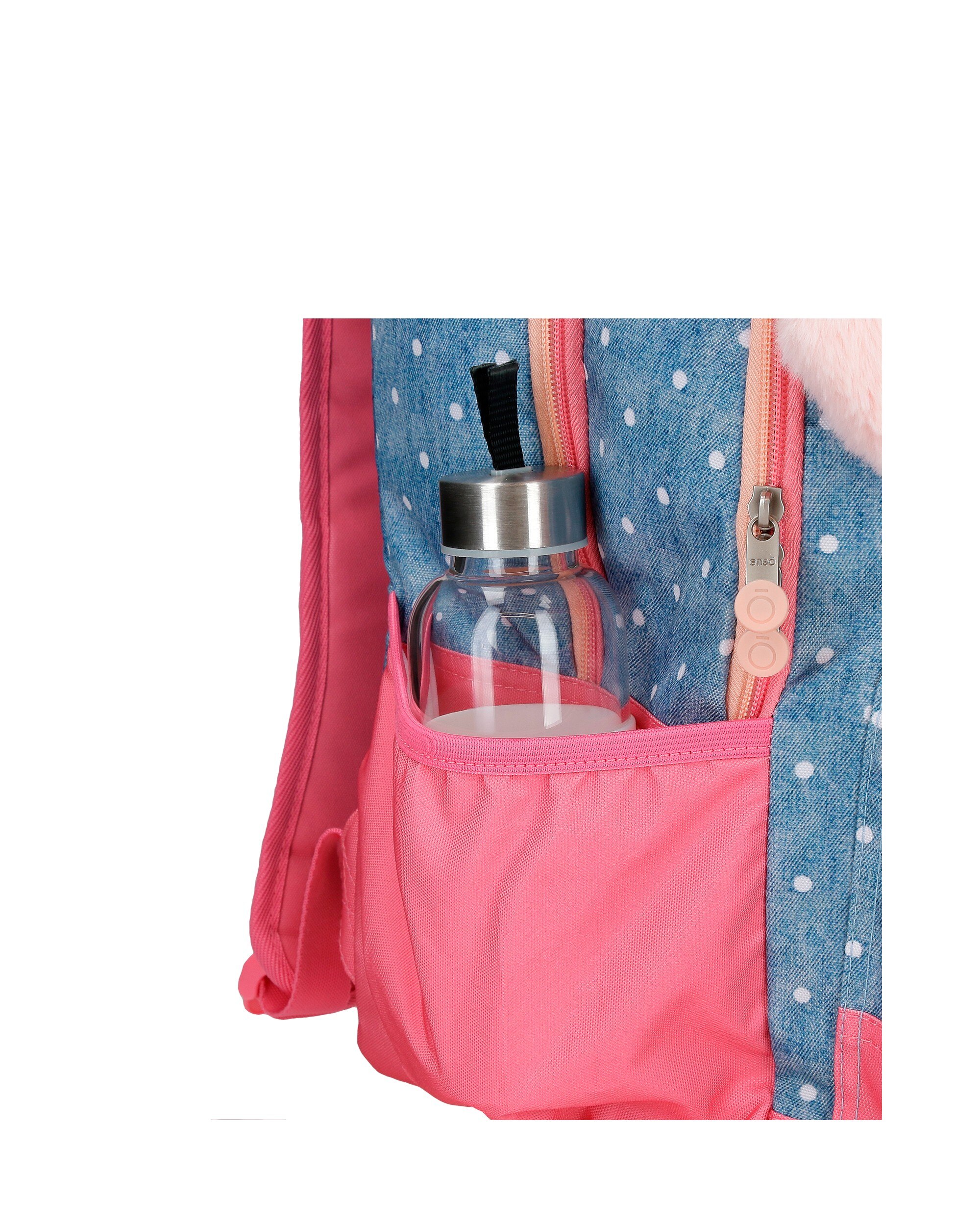 Mochila de paseo para niña Enso Little Dreams adaptable con bolsillos laterales 32 cm Rosa-6