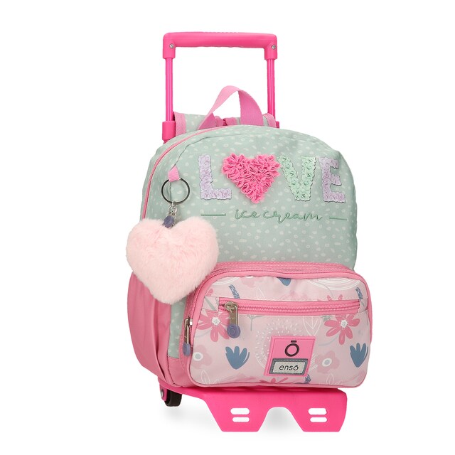 Imagen 0 de Mochila para niña Enso Love ice cream con carro 28 cm