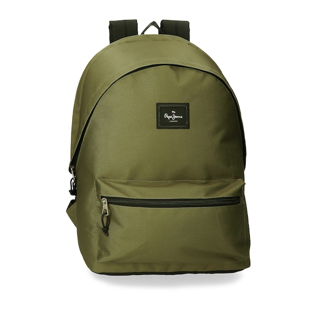 Imagen 0 de Mochila Pepe Jeans Aris Colorful portaordenador dos compartimentos caqui oscuro