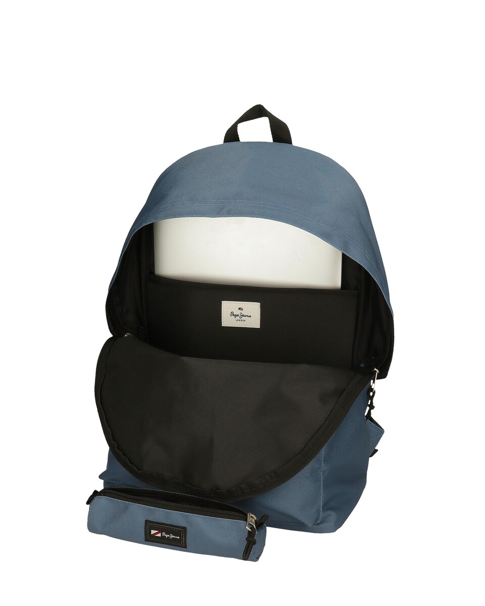 Mochila Pepe Jeans Aris Estuche escolar azul denim · Pepe Jeans