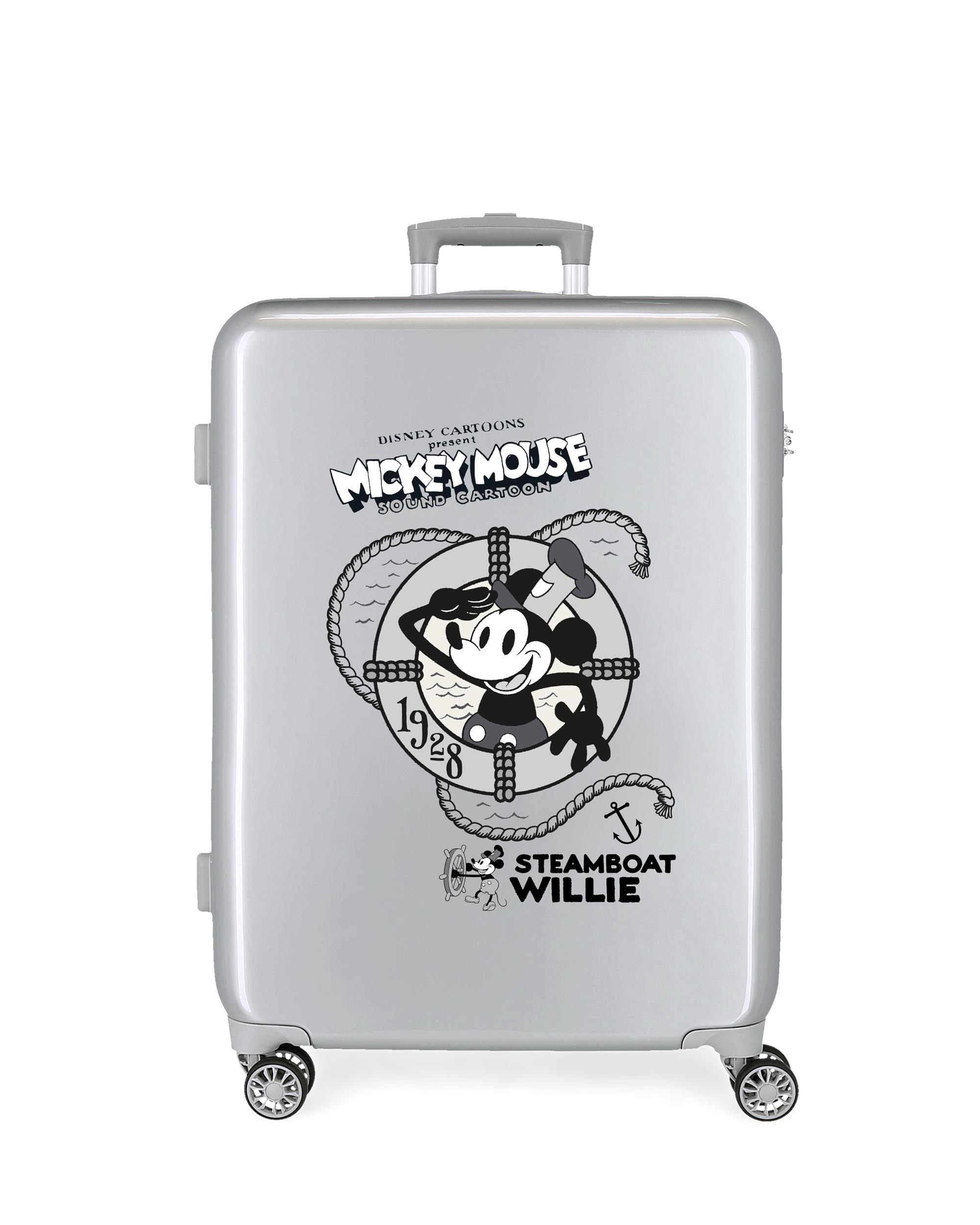 Mala Média Disney 100 Mickey com Capacidade de 81 L Cinzento-1