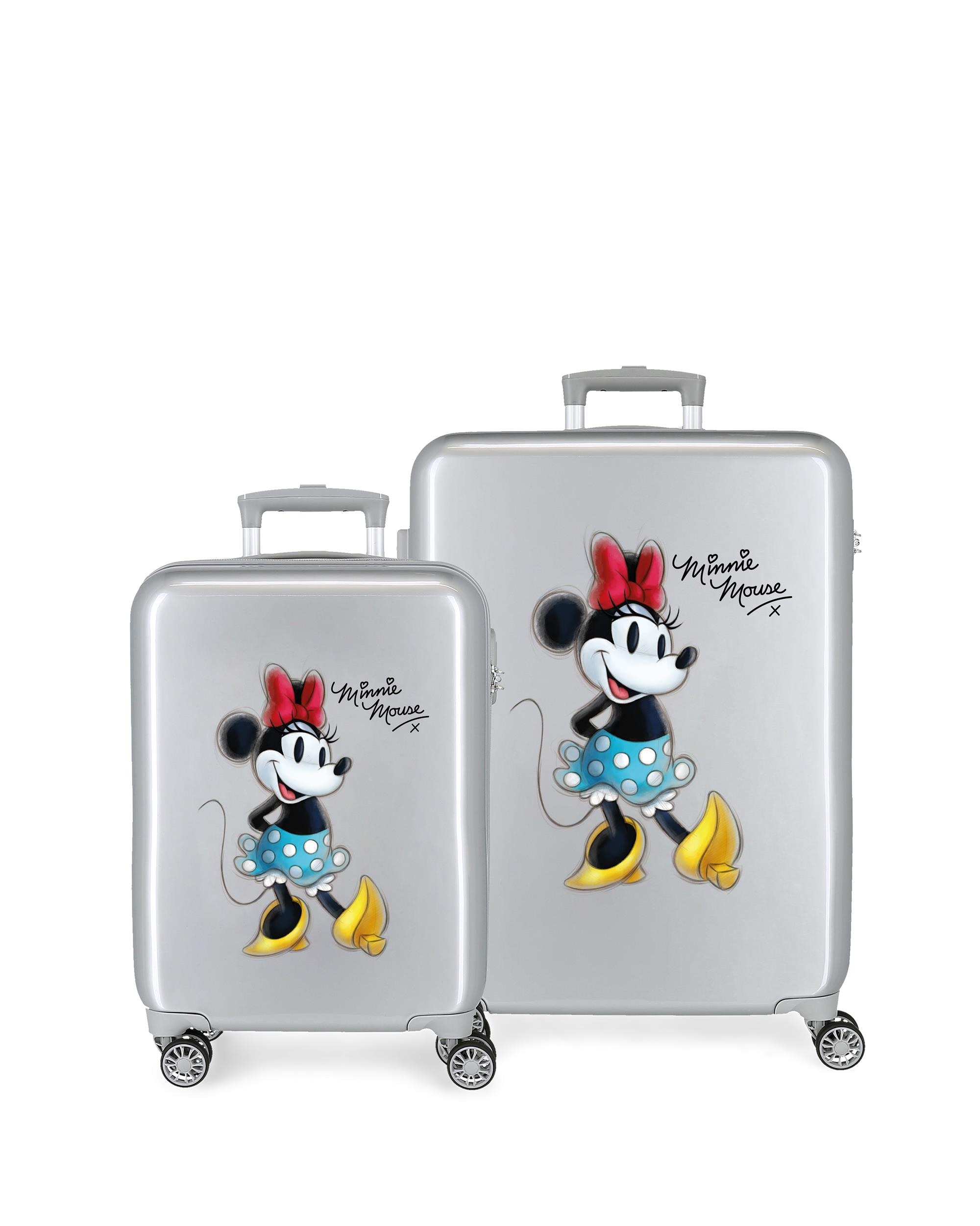 Conjunto de Malas Disney 100 Minnie com Capacidade de 119 L Cinzento-1