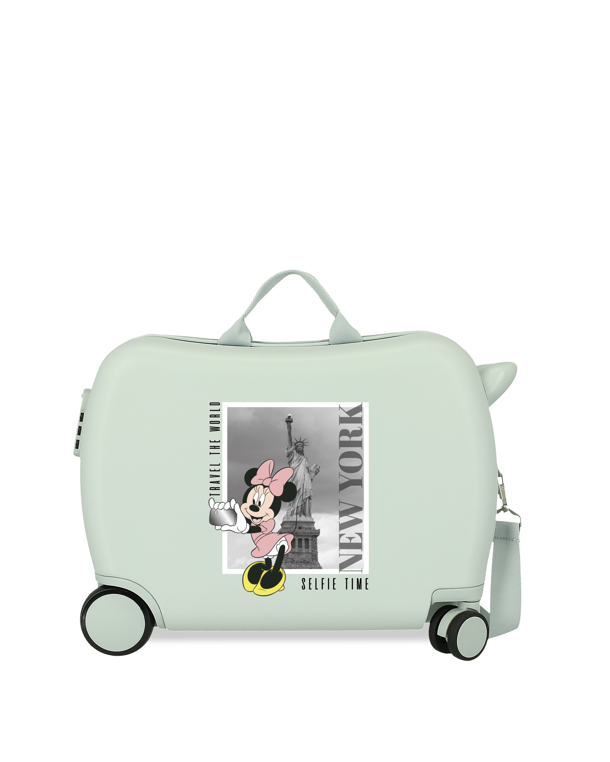 Maleta infantil 2 ruedas multidireccionales mickey y minnie londres rígida con capacidad de 34l - Disney - Verde Verde-1