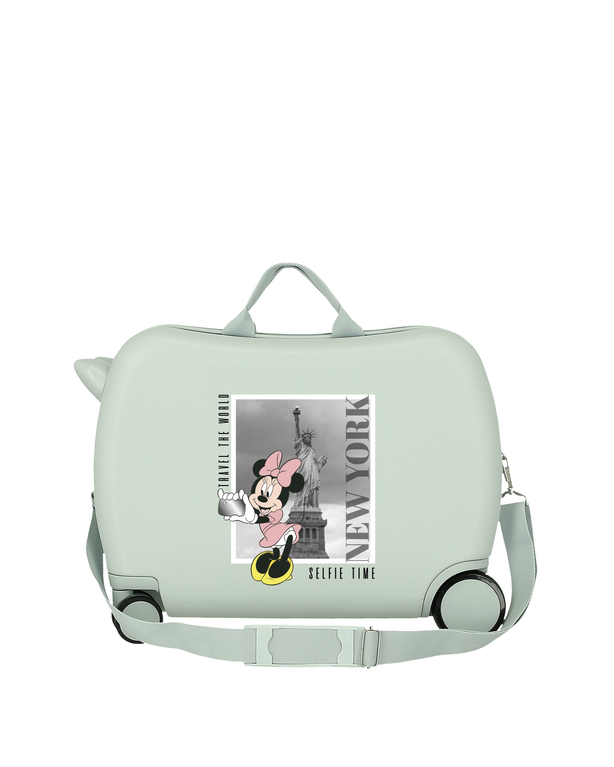 Maleta infantil 2 ruedas multidireccionales mickey y minnie londres rígida con capacidad de 34l - Disney - Verde Verde-3