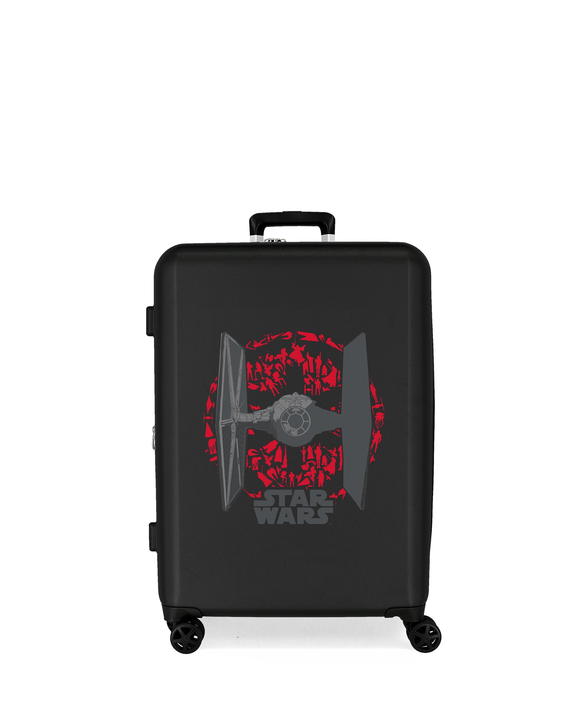 Personajes - Maleta mediana de niño Tie Fighter expandible con capacidad de 80L en negro.