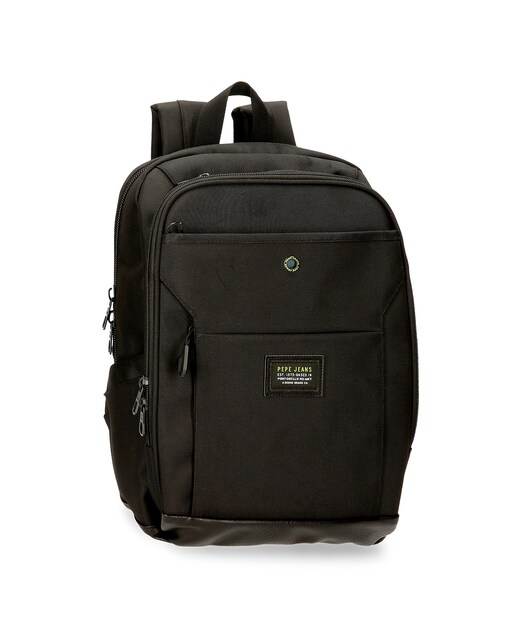 Imagen 0 de Mochila porta ordenador de hombre Leighton dos compartimentos en negro