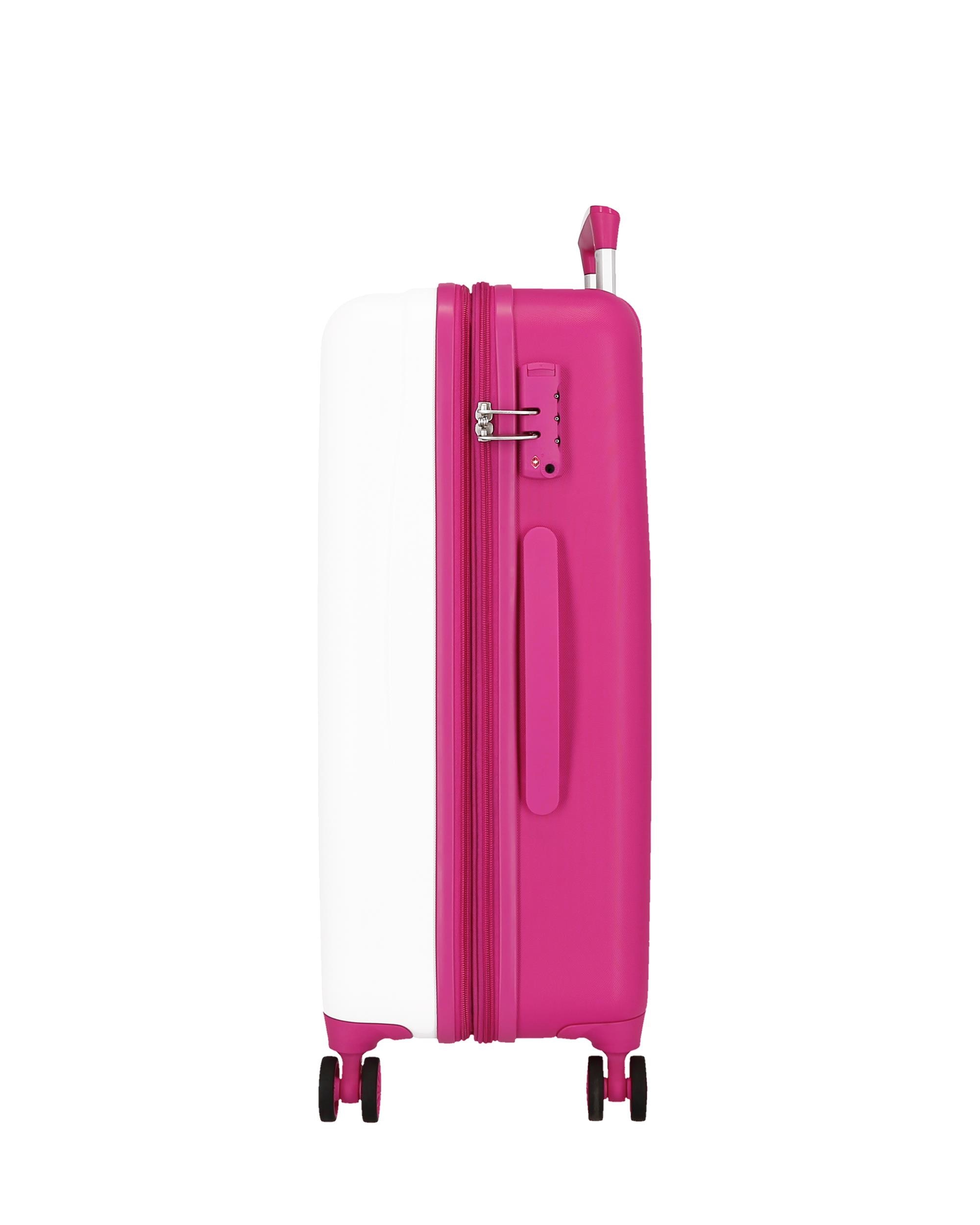 Mala Média Have a Good Time So Beautiful Rígida com Capacidade de 56 L Branco / Rosa-2