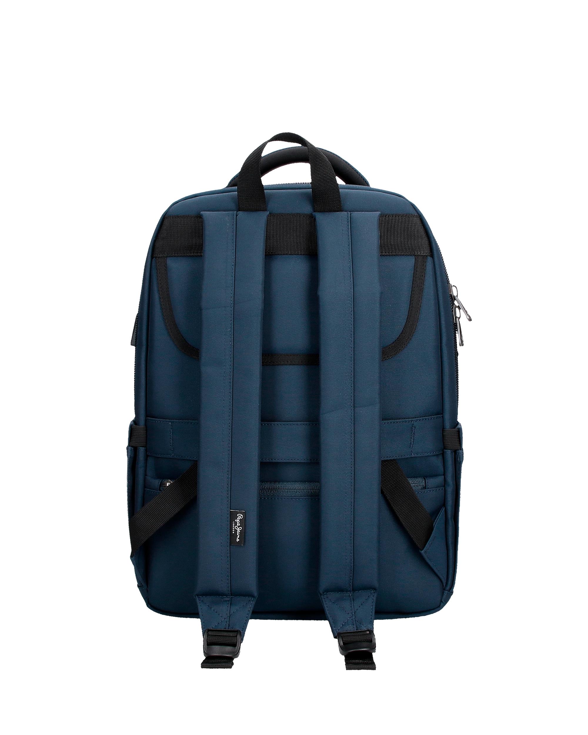 Mochila porta ordenador 15,6" Ancor con dos compartimentos y adaptable a trolley Azul-3