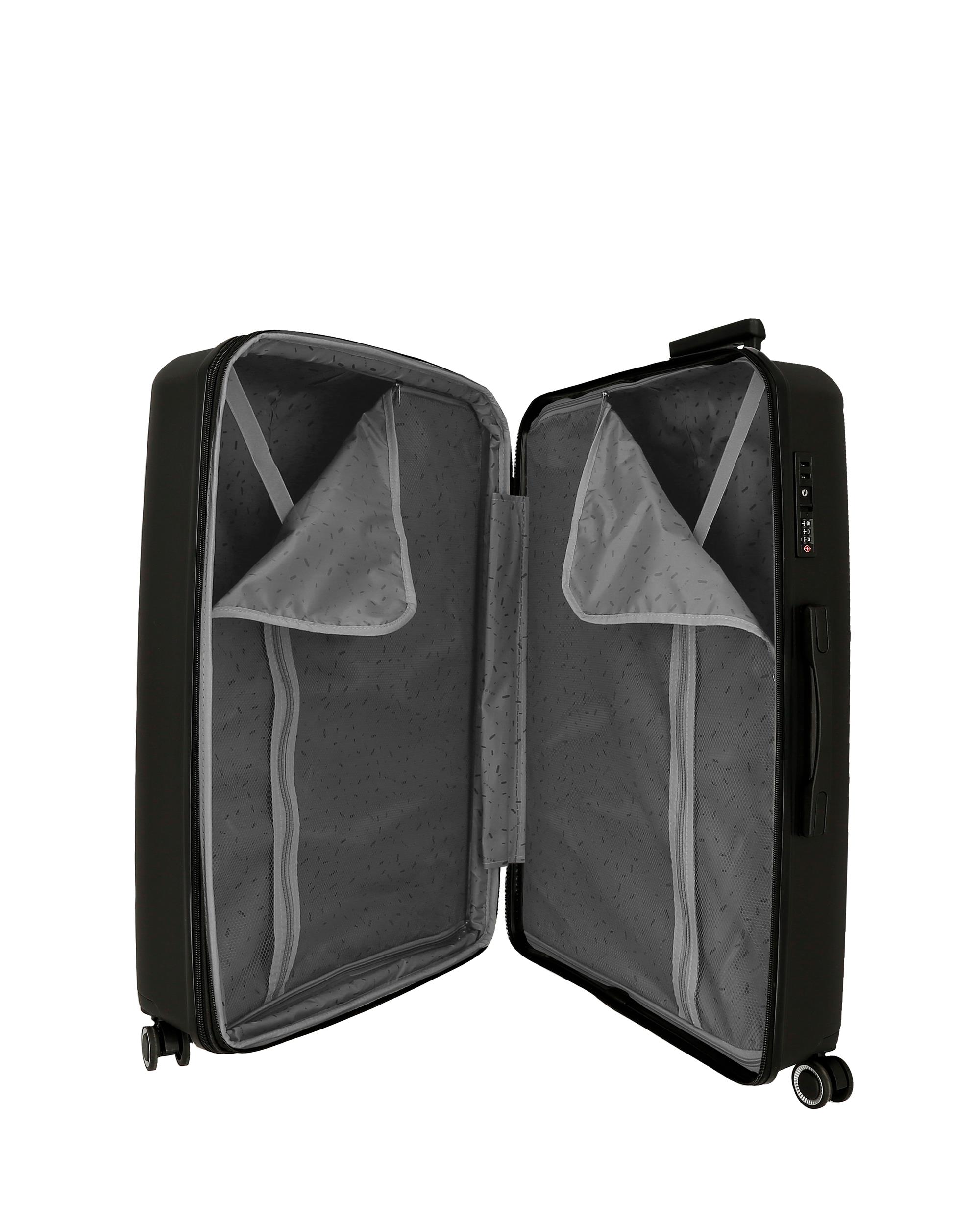 Maleta mediana 68 cm inari con capacidad de 72l en azul marino - Movom - Negro Negro-5