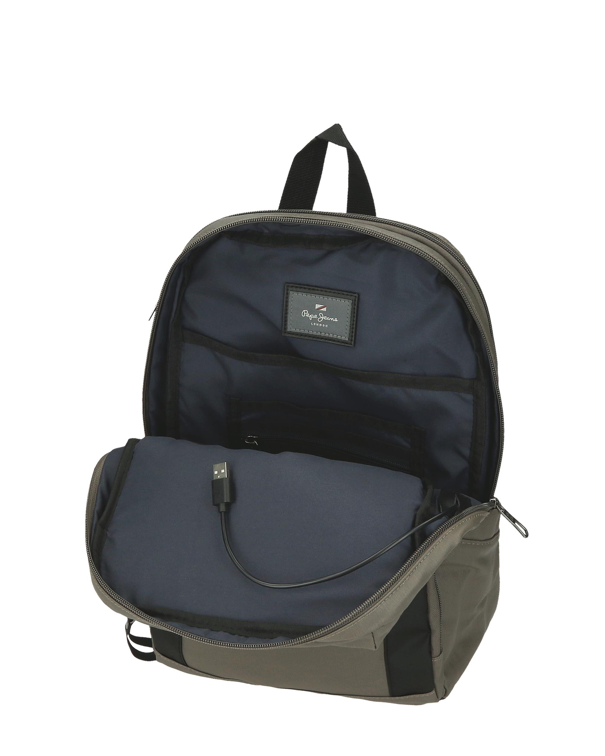 Imagen 6 de Mochila porta ordenador adaptable 37 cm pepe jeans dortmund - Verde Verde