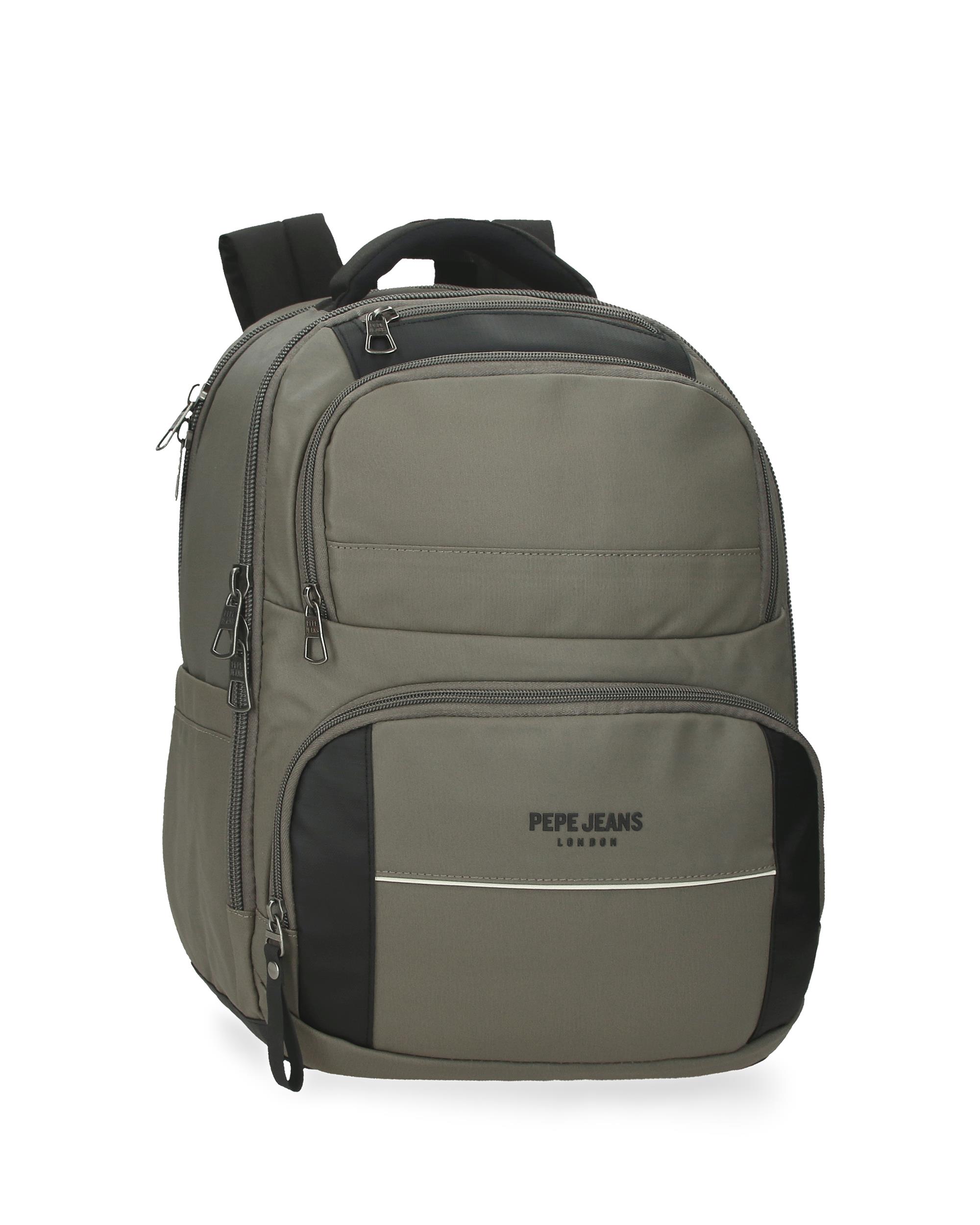 Pepe Jeans - Mochila porta ordenador 15,6" pepe jeans dortmund con dos compartimentos y adaptable a trolley.
