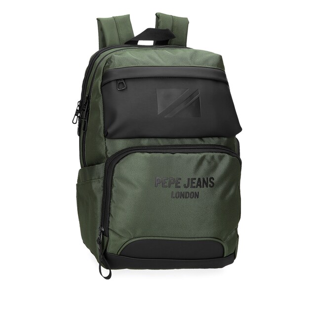 Imagen 0 de Mochila porta ordenador 13,3" Pepe Jeans Bromley con bolsillo frontal en verde
