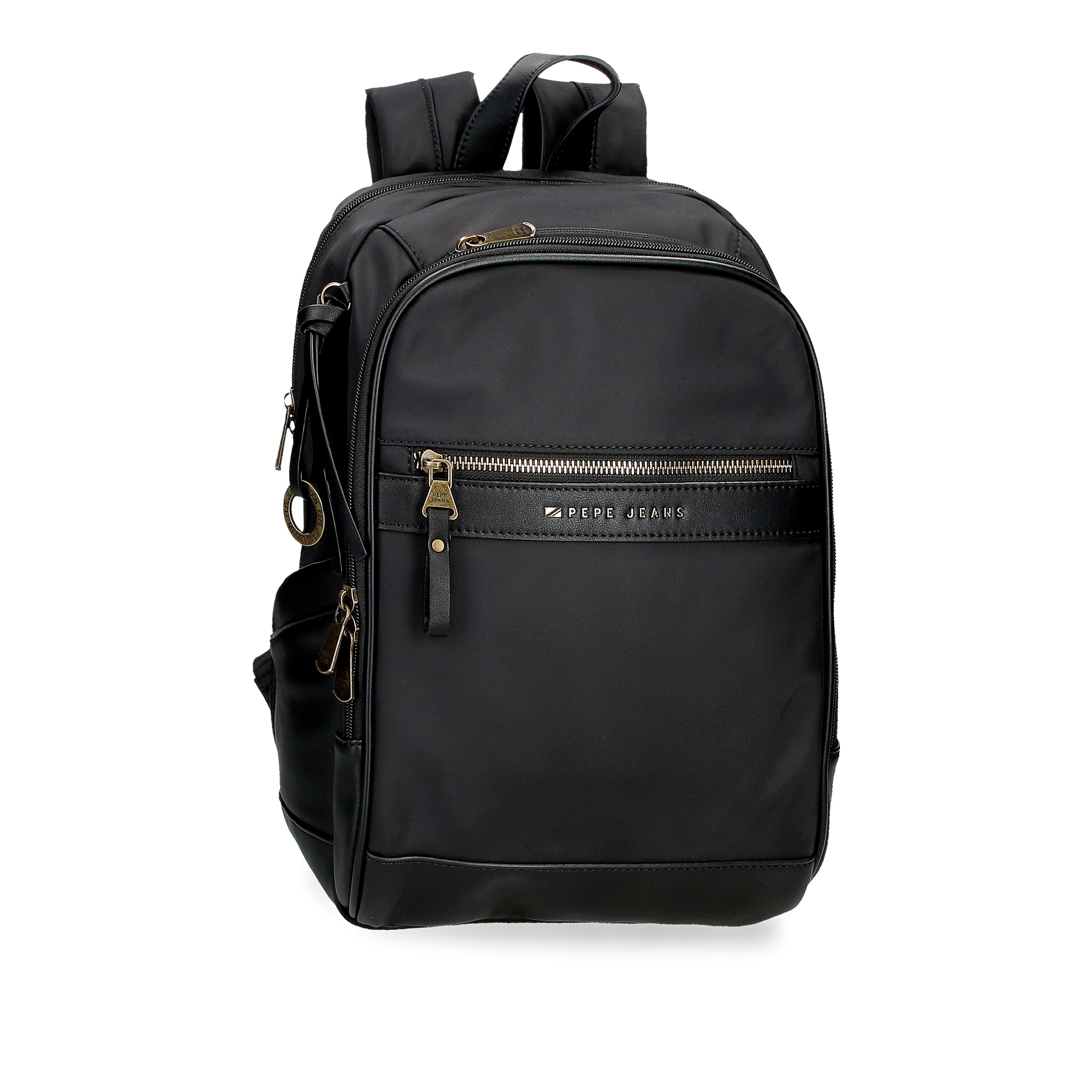 PEPE JEANS Mochila Para Portátil Poliéster y PU Morgan Negro