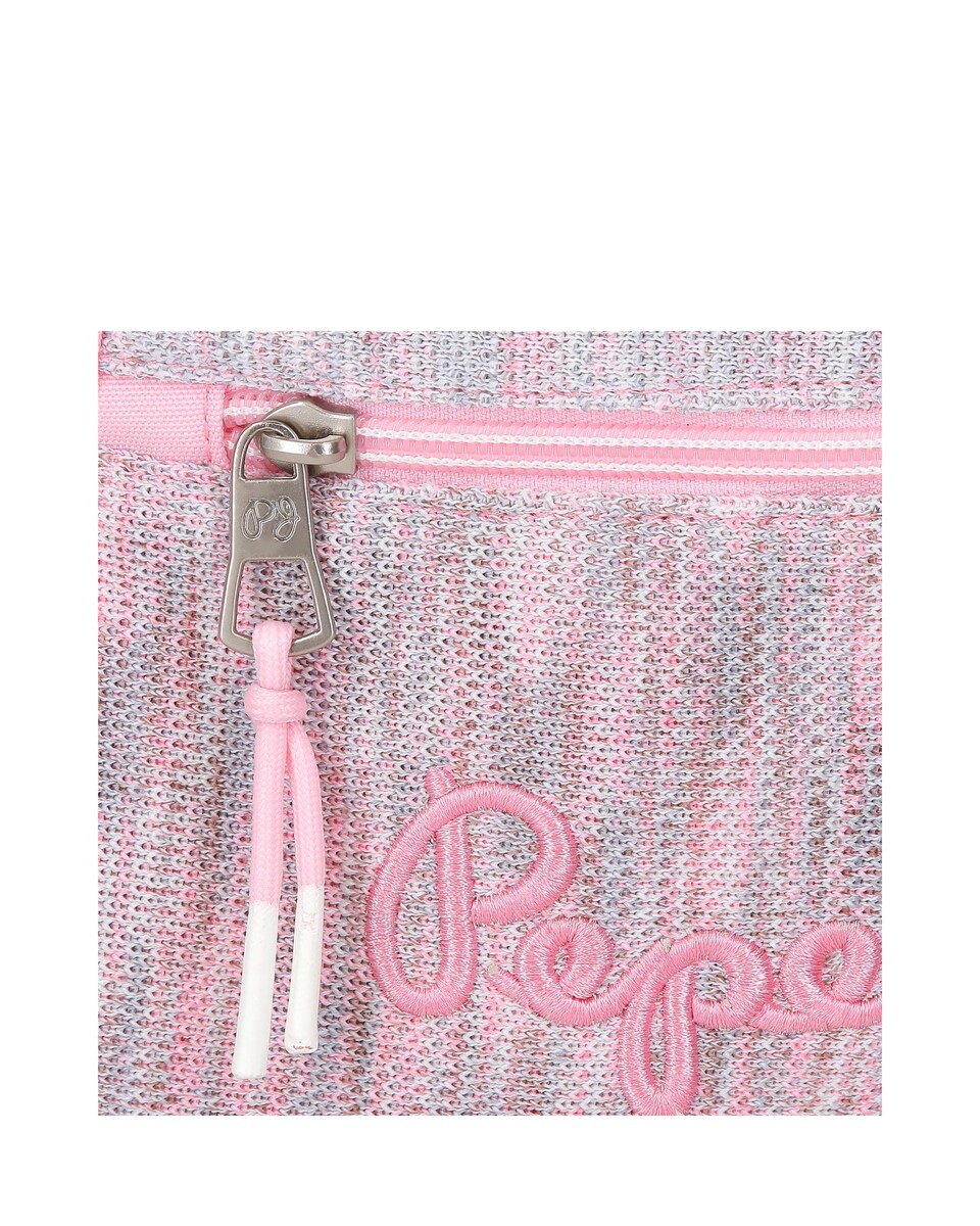 Mochila Saco Pepe Jeans Miri com Bolso com Fecho de Correr Rosa-6