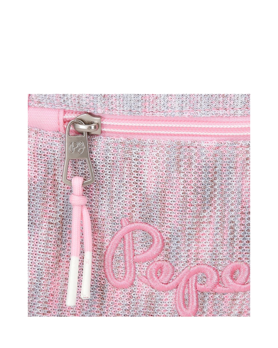 Mochila Saco Pepe Jeans Miri com Bolso com Fecho de Correr Rosa-6