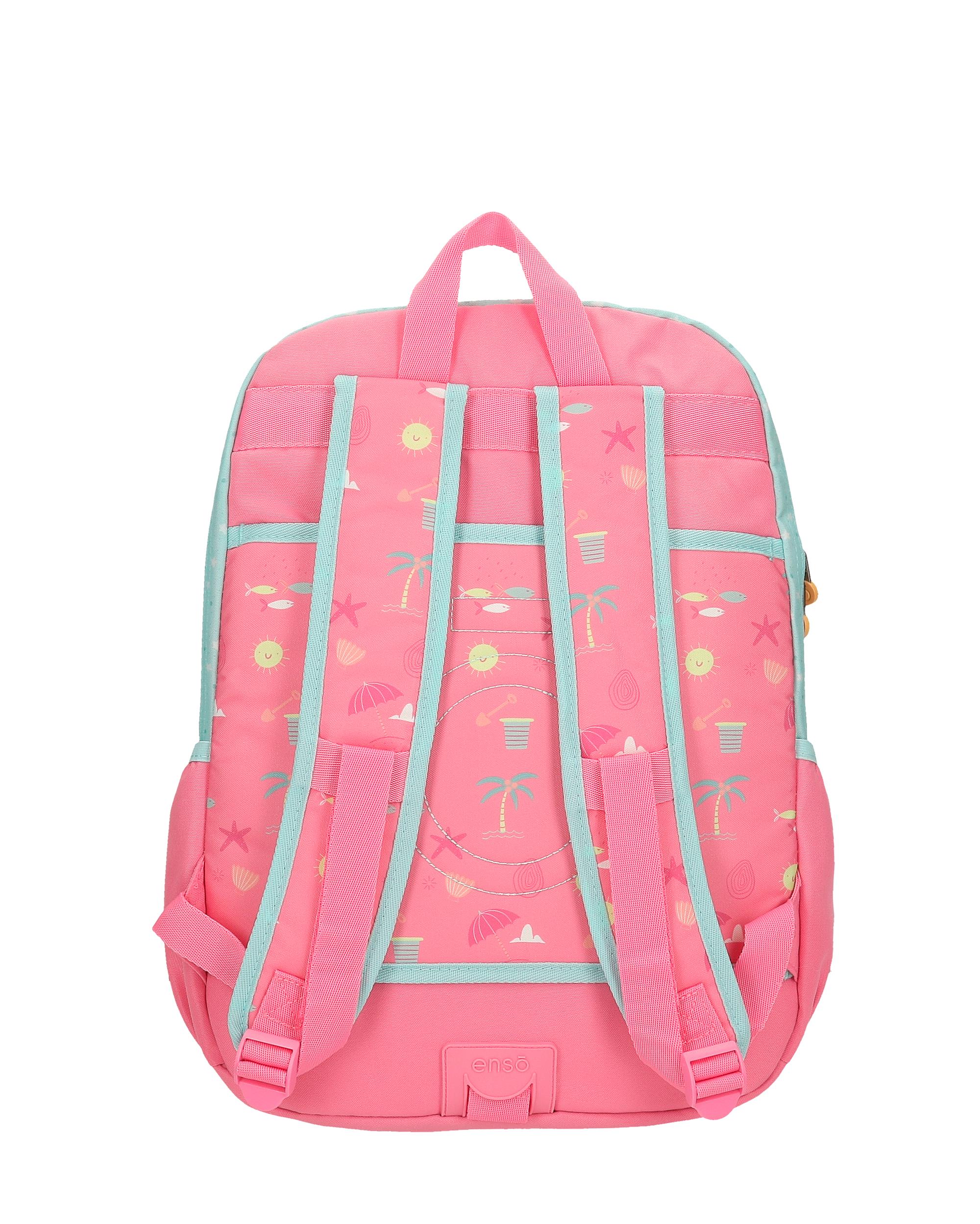 Mochila escolar Magic summer de 42 cm adaptable con dos compartimentos Multicolor-3