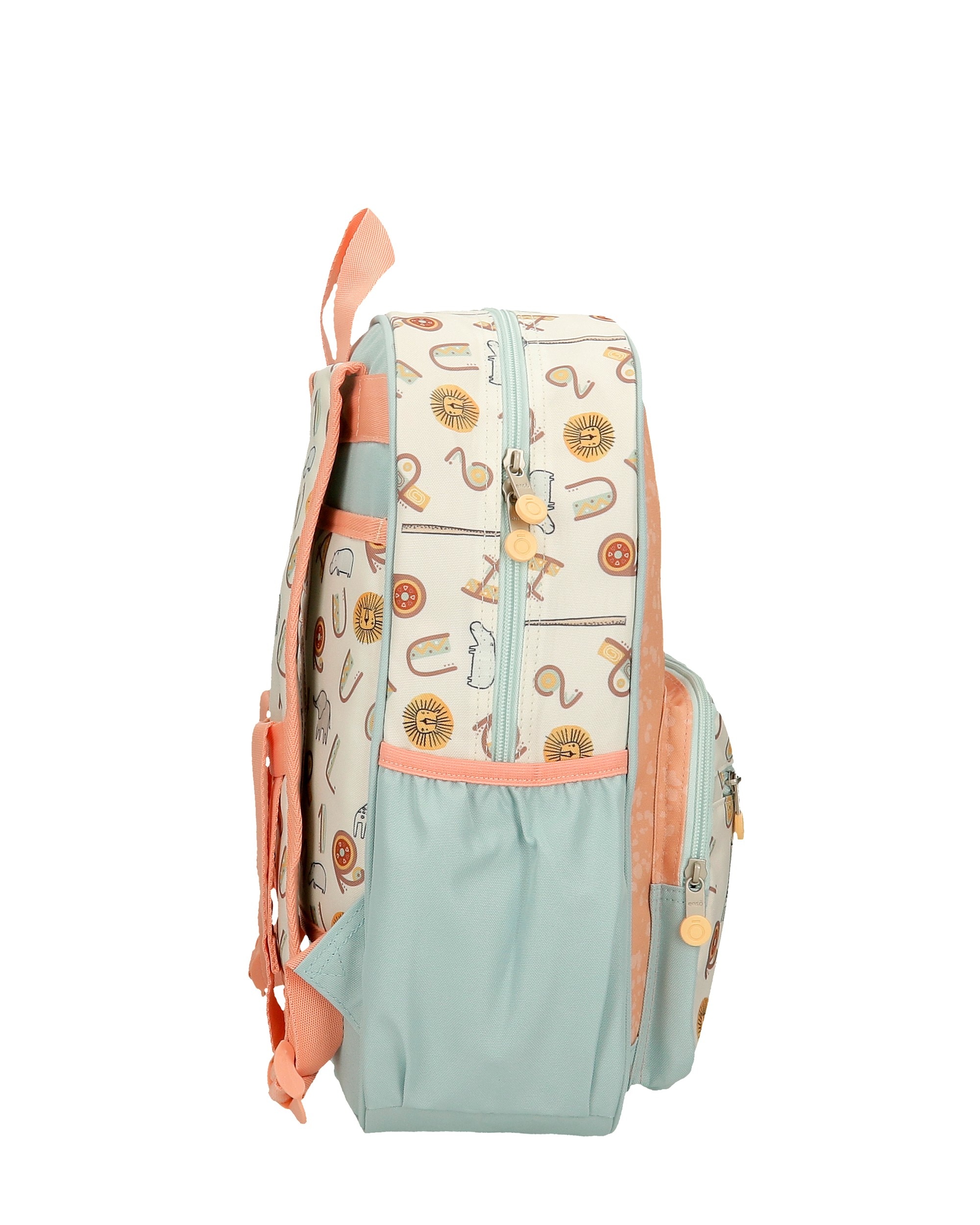 Mochila escolar Play all day de 38cm con bolsillos laterales Multicolor-2