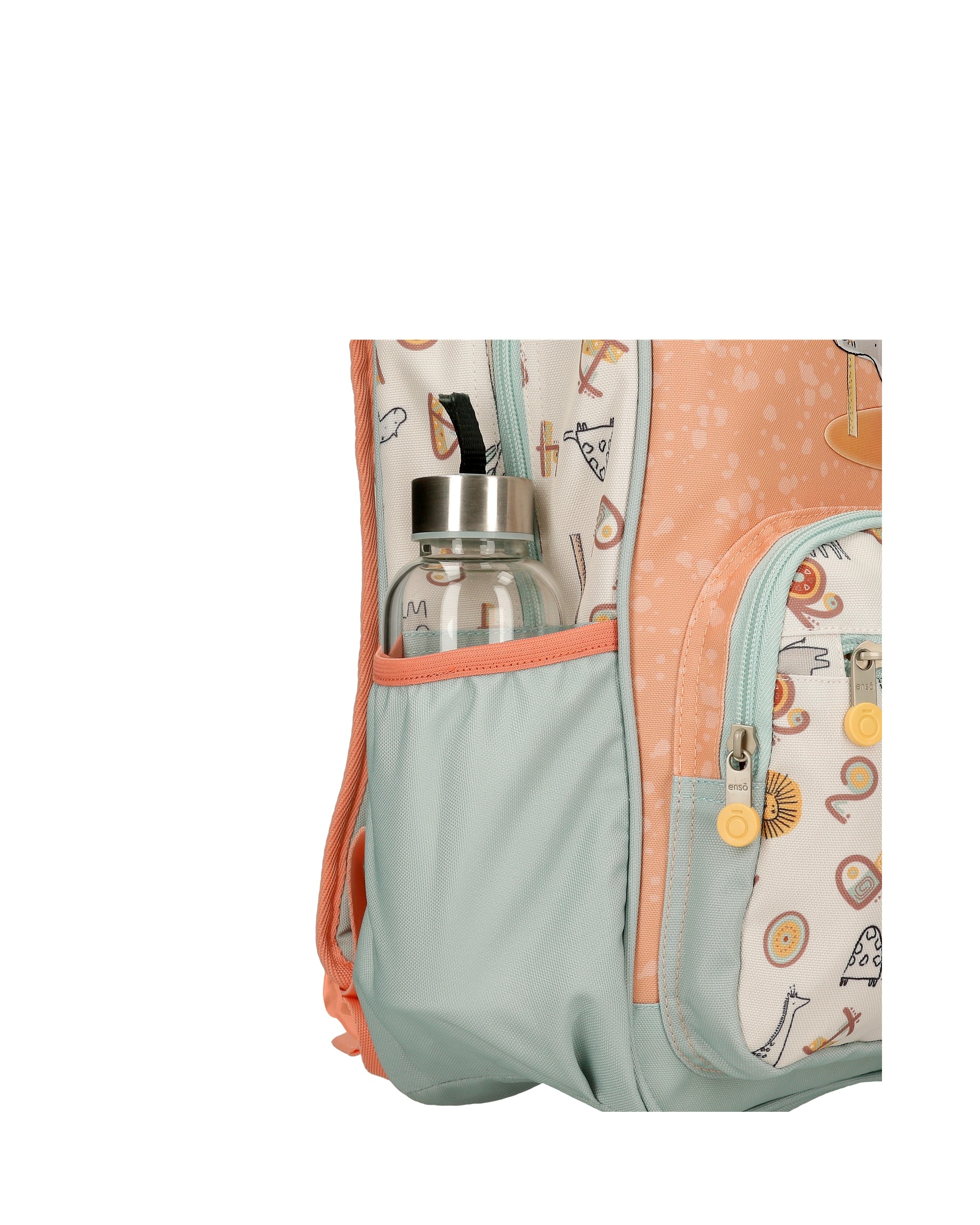 Mochila escolar Play all day de 38cm con bolsillos laterales Multicolor-6