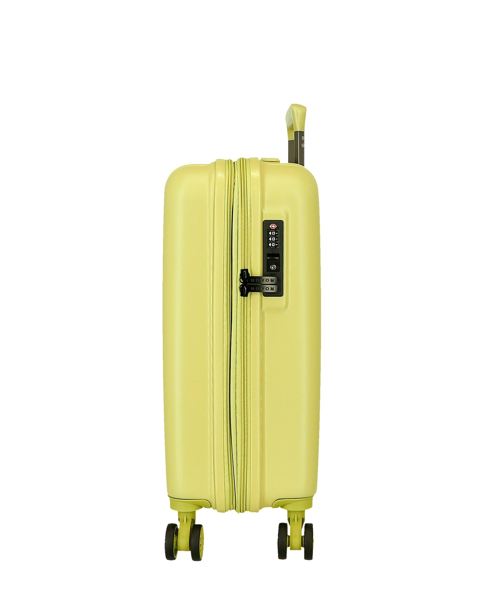 Maleta de cabina 55 cm expandible movom wood abs con capacidad de 37l caqui/militar - Amarillo Amarillo-2